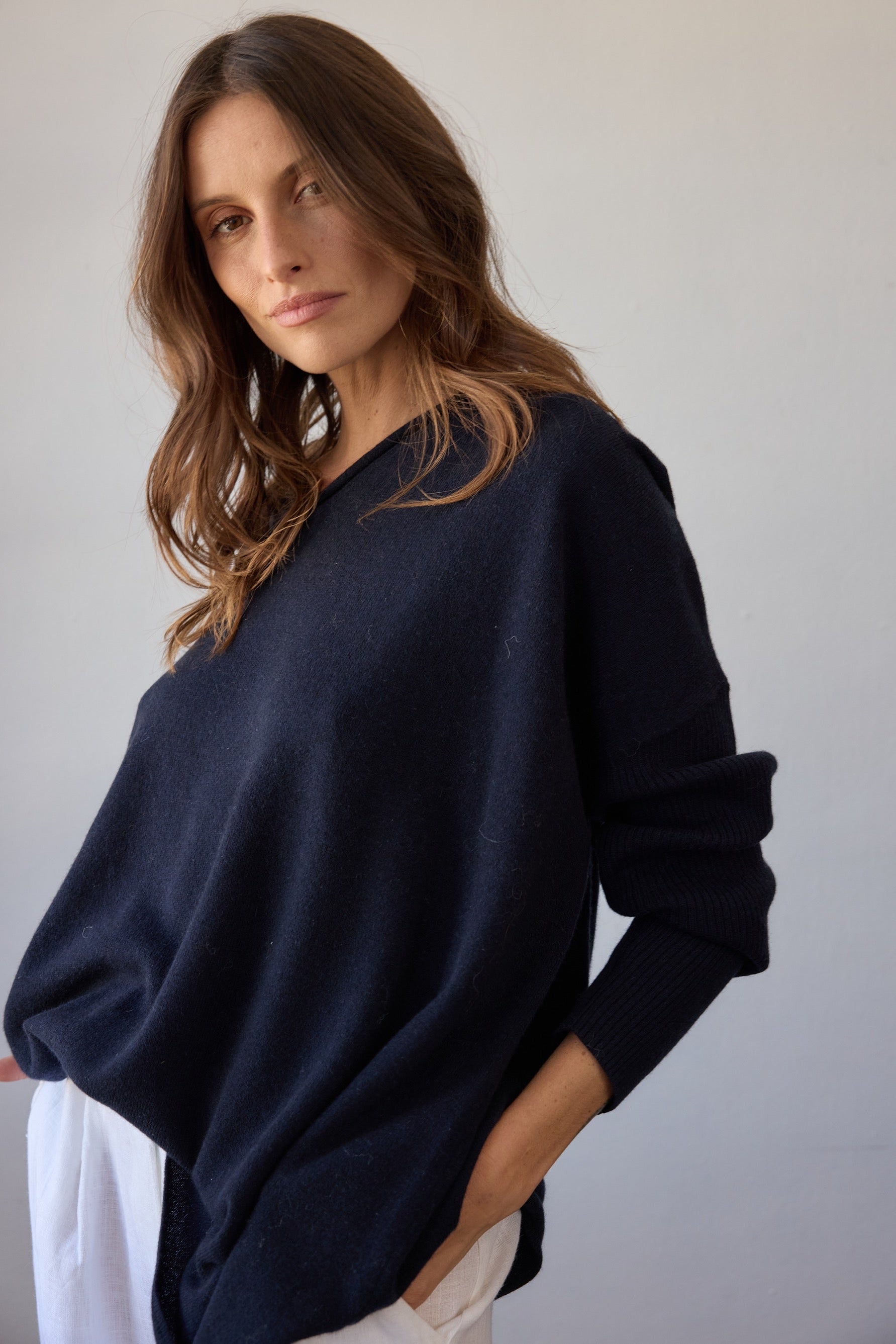 Zoe Cashmere Jumper - Navy