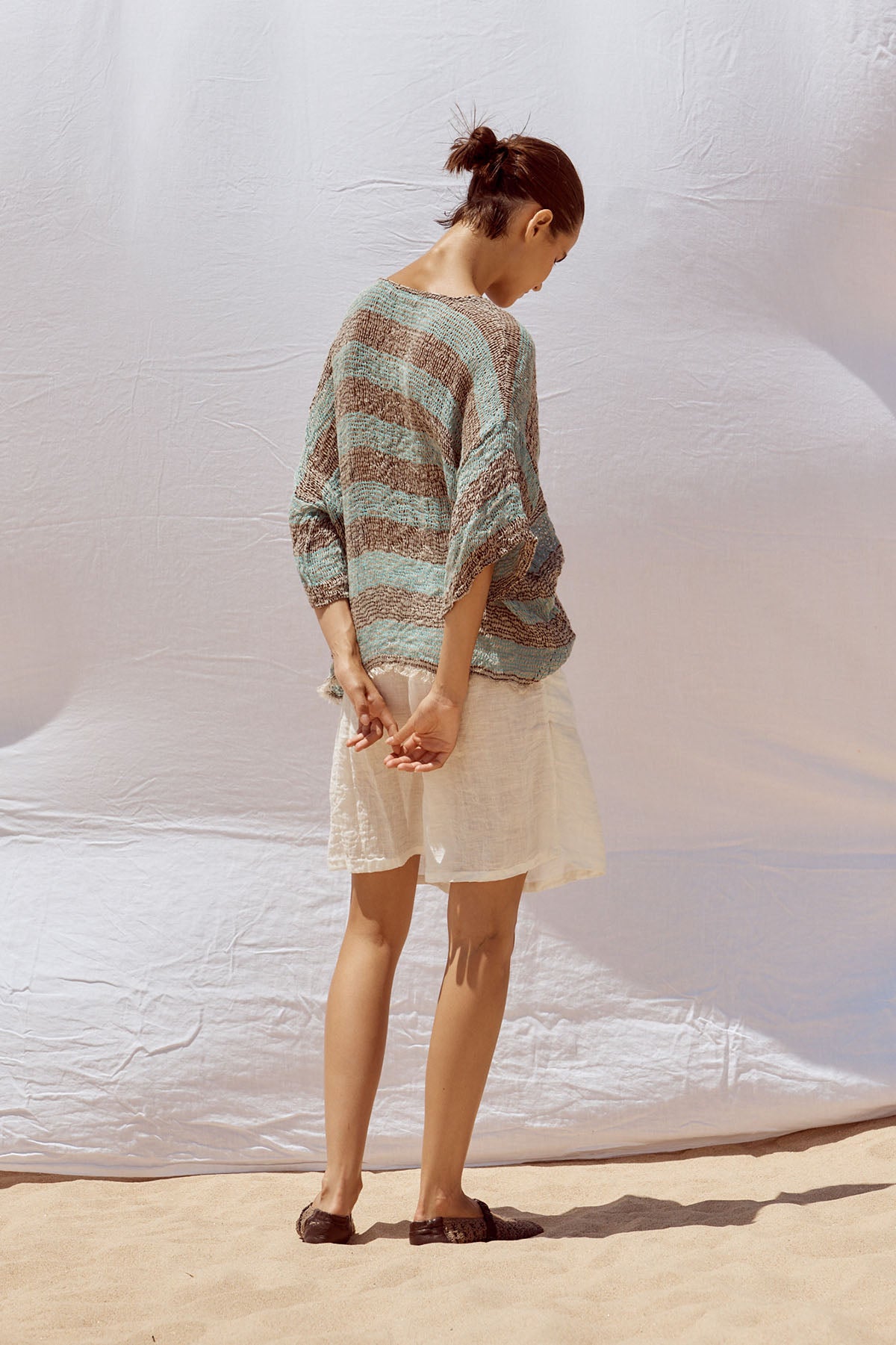 Miramare Top - Chocolate/Turquoise