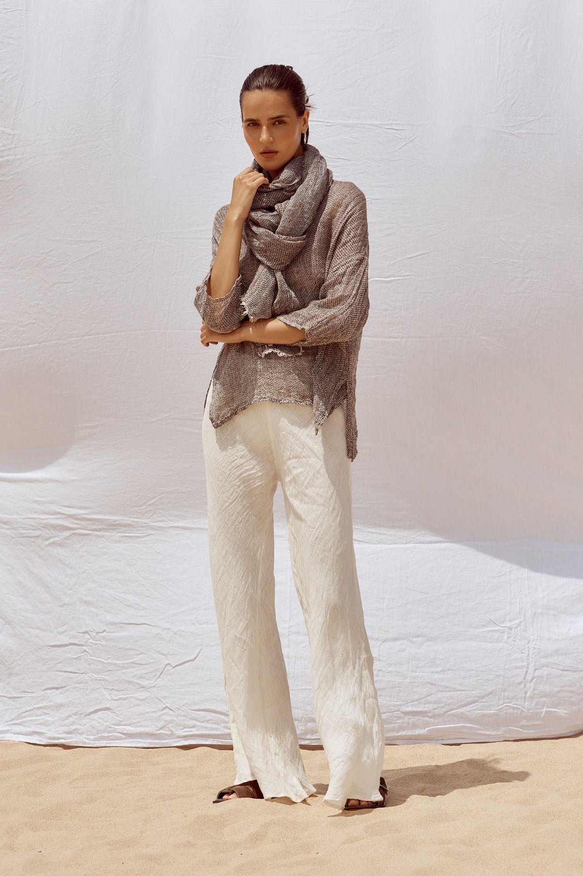 Grand Scarf - Rete Chocolate