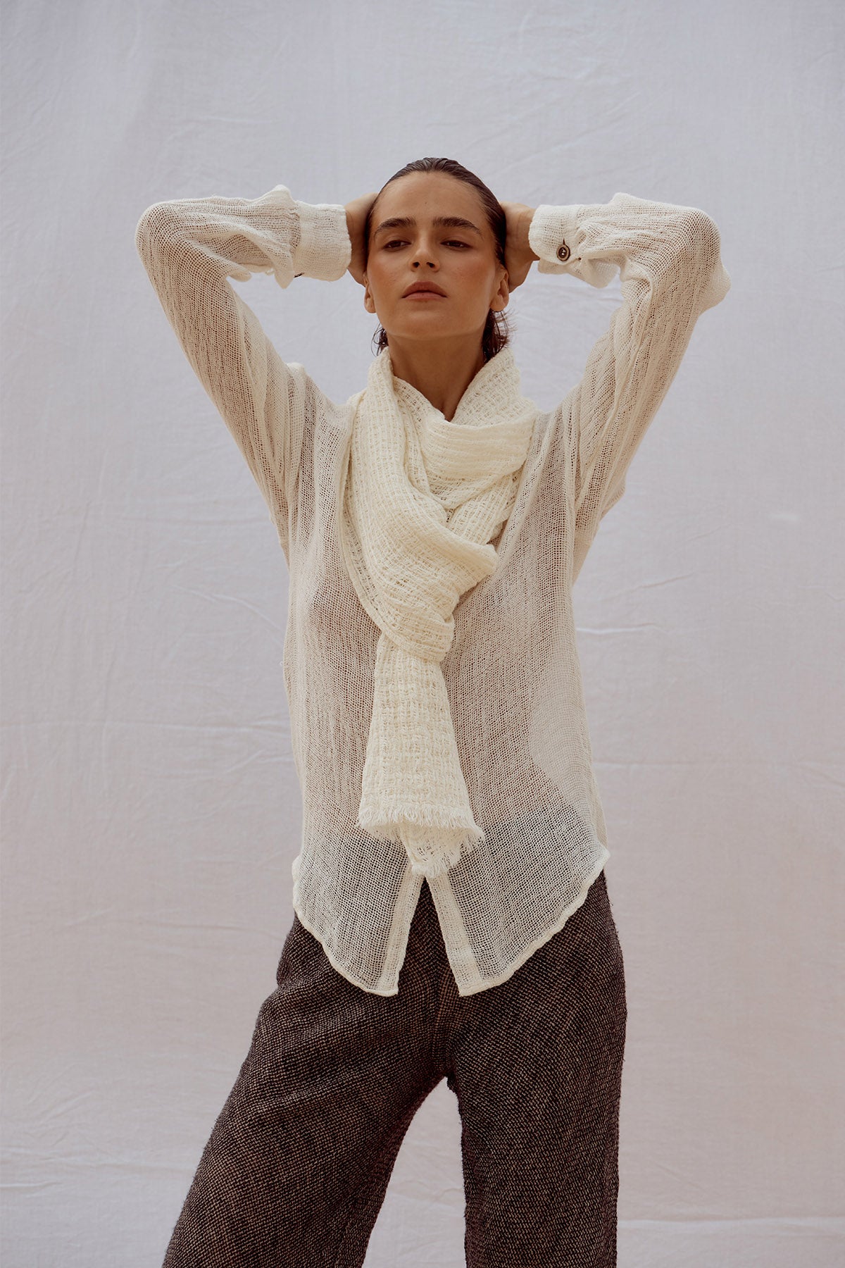 Grand Scarf - Cestino Panna