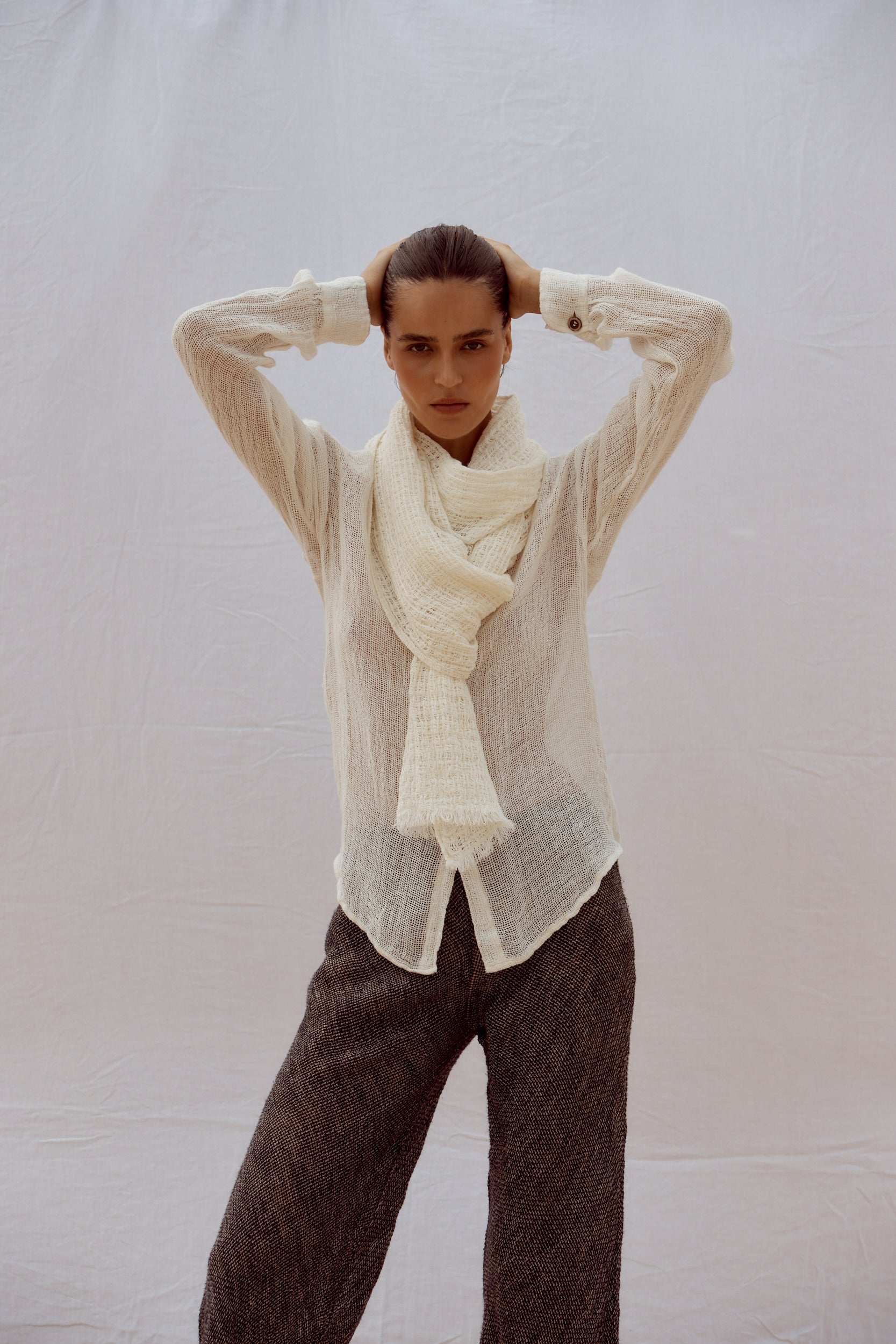 Grand Scarf - Cestino Panna