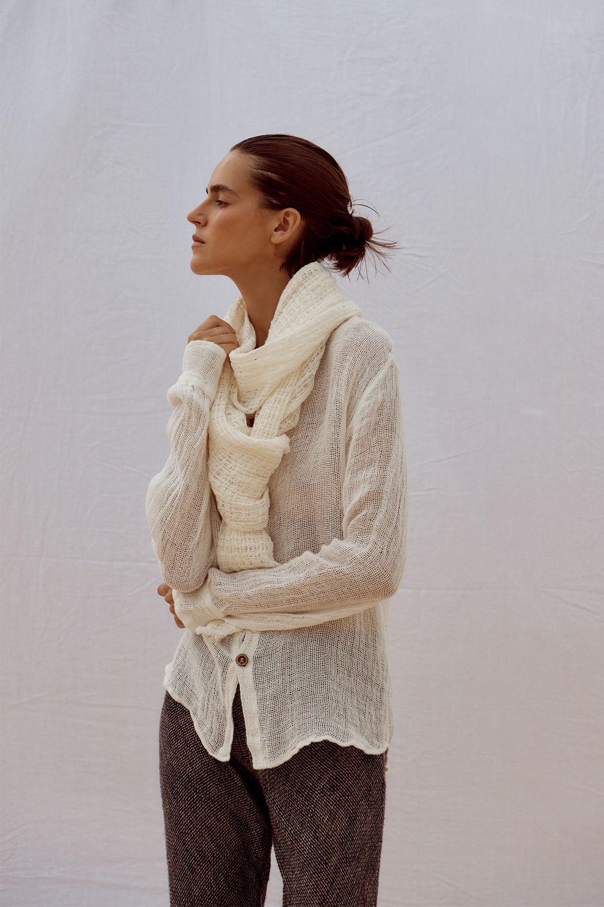 Grand Scarf - Cestino Panna