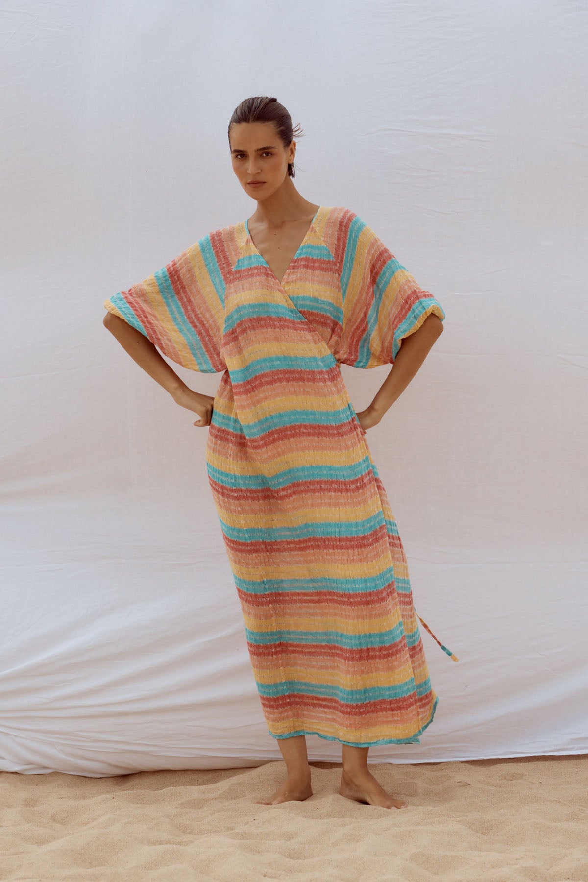 Maxi Ainu + Duster - Pappagallo Multi