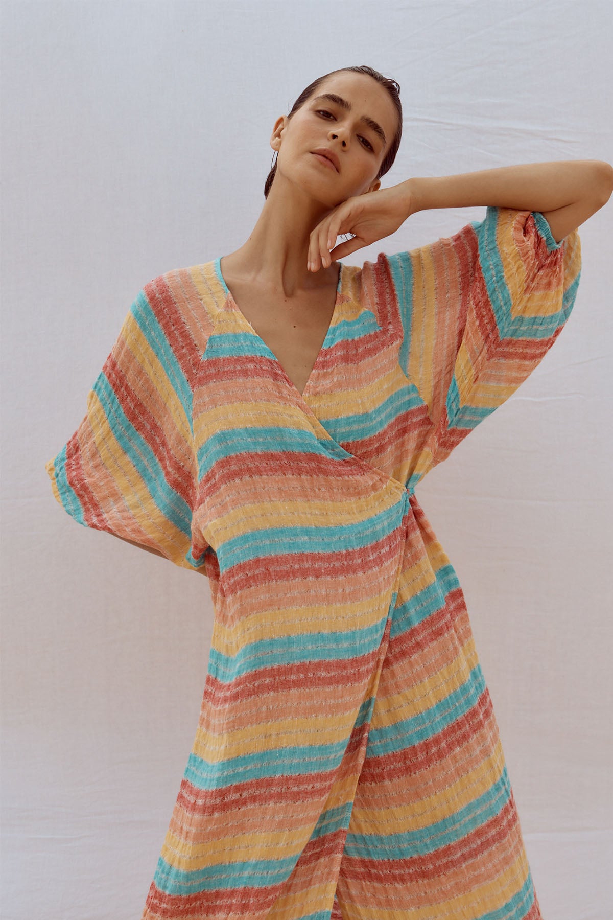 Maxi Ainu + Duster - Pappagallo Multi