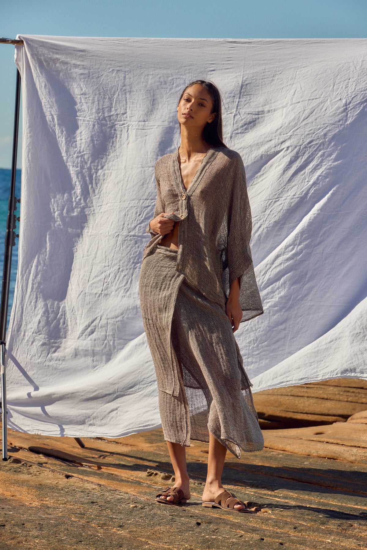 Wrap Skirt - Rete Chocolate