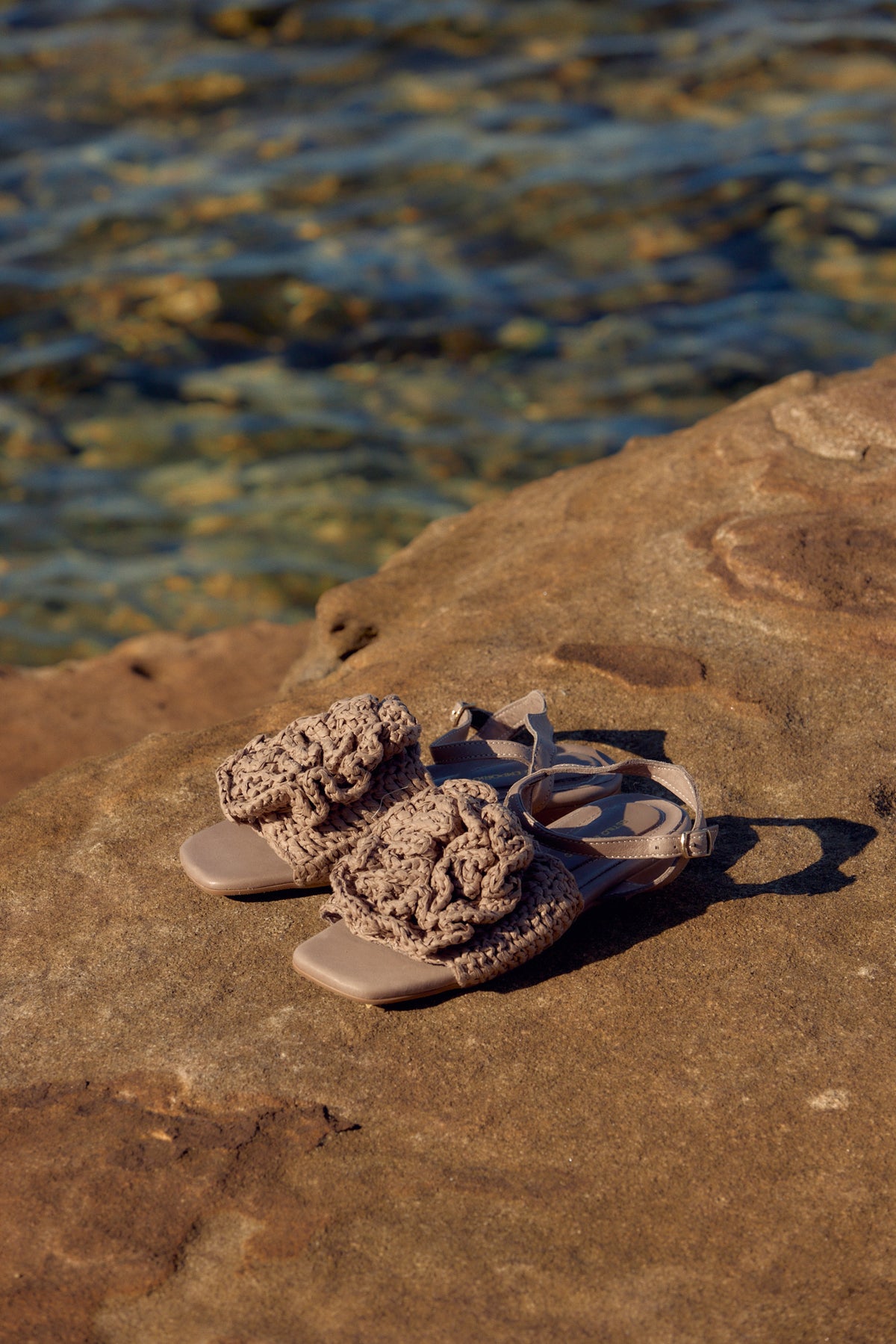 Anthea Raffia Sandal - Taupe