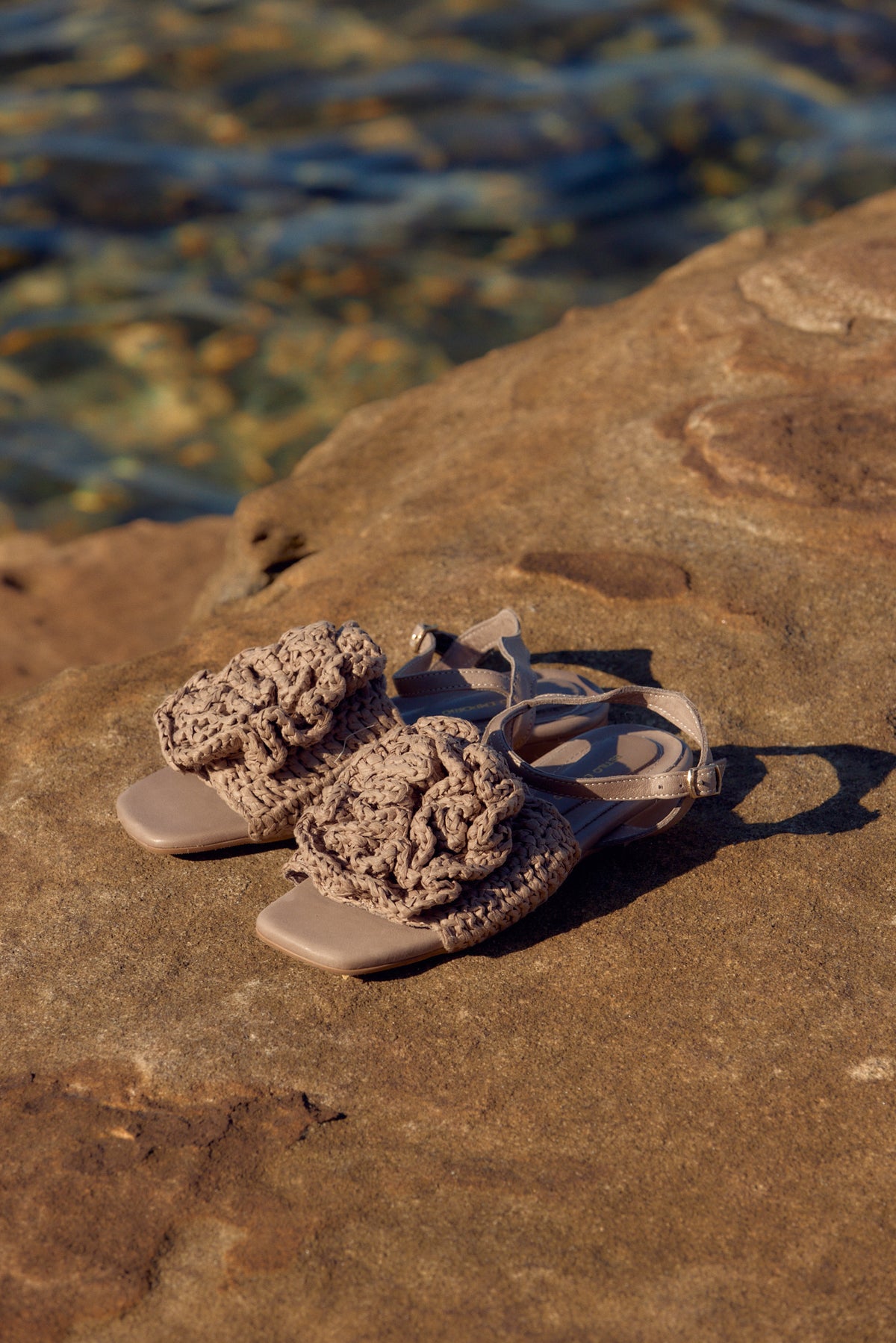 Anthea Raffia Sandal - Taupe
