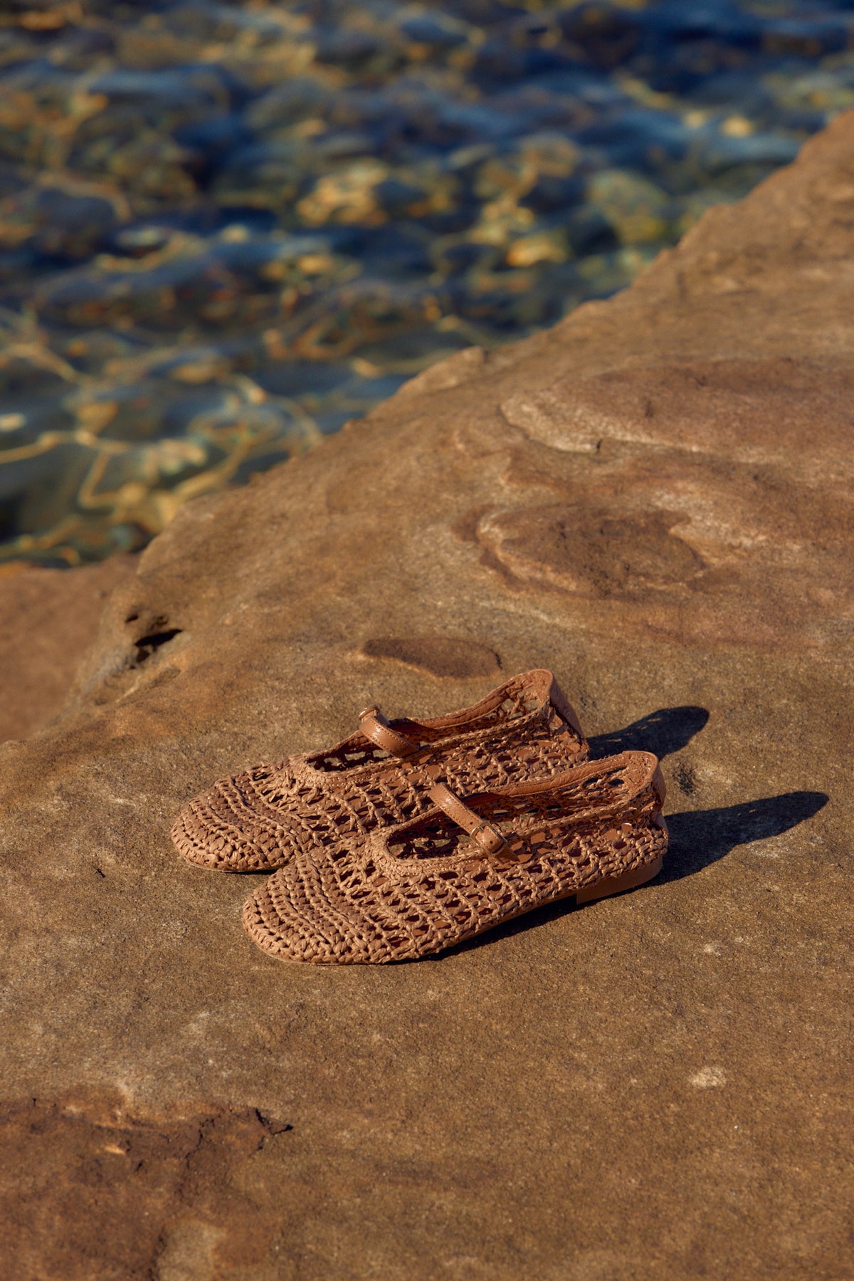 Octavia Raffia Ballet Slipper - Hazelnut
