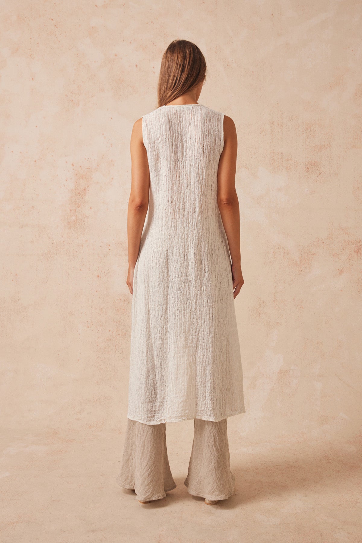 Atlas Slip Midi Dress - Stracciatella Panna