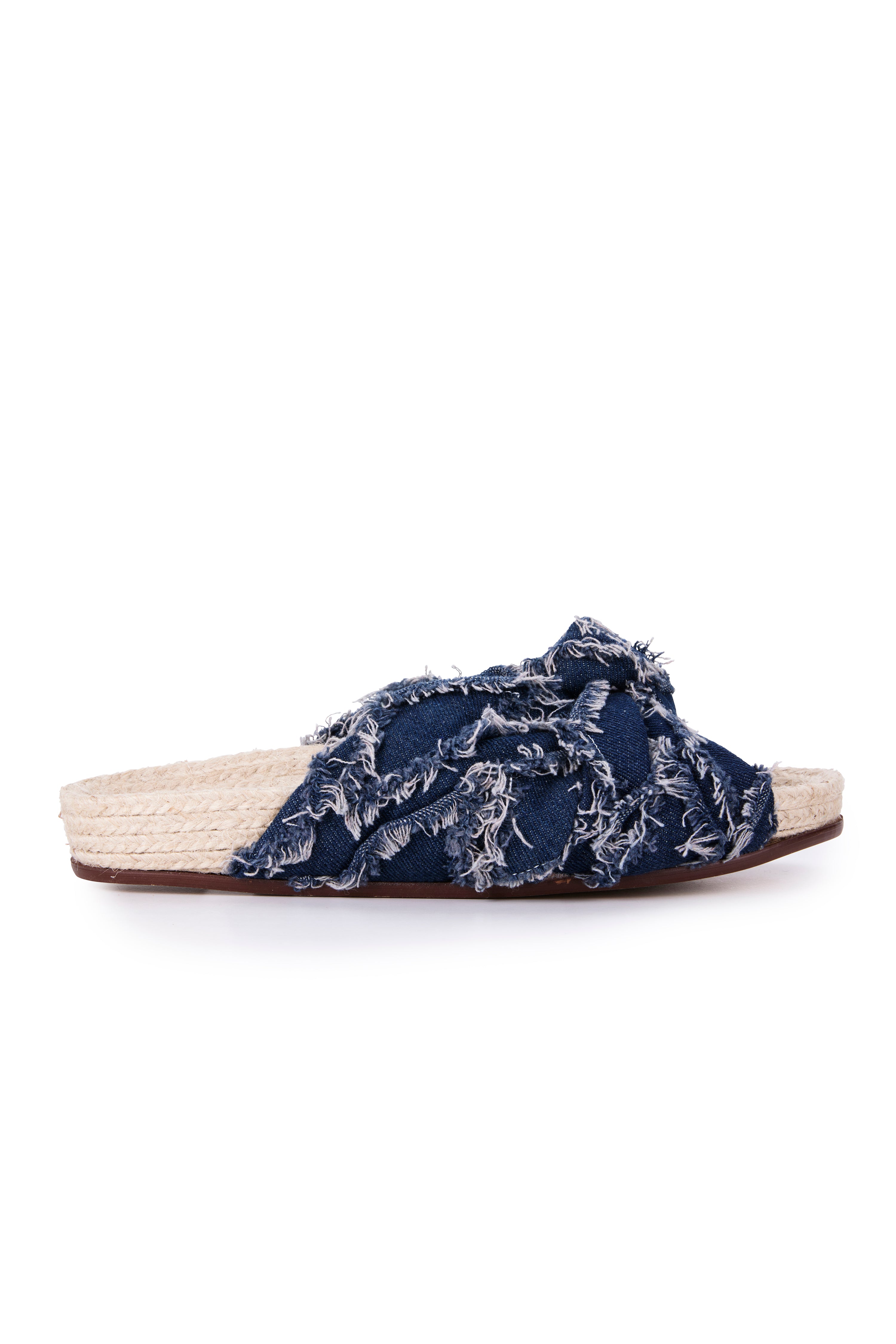 Circe Knotted Slide - Denim