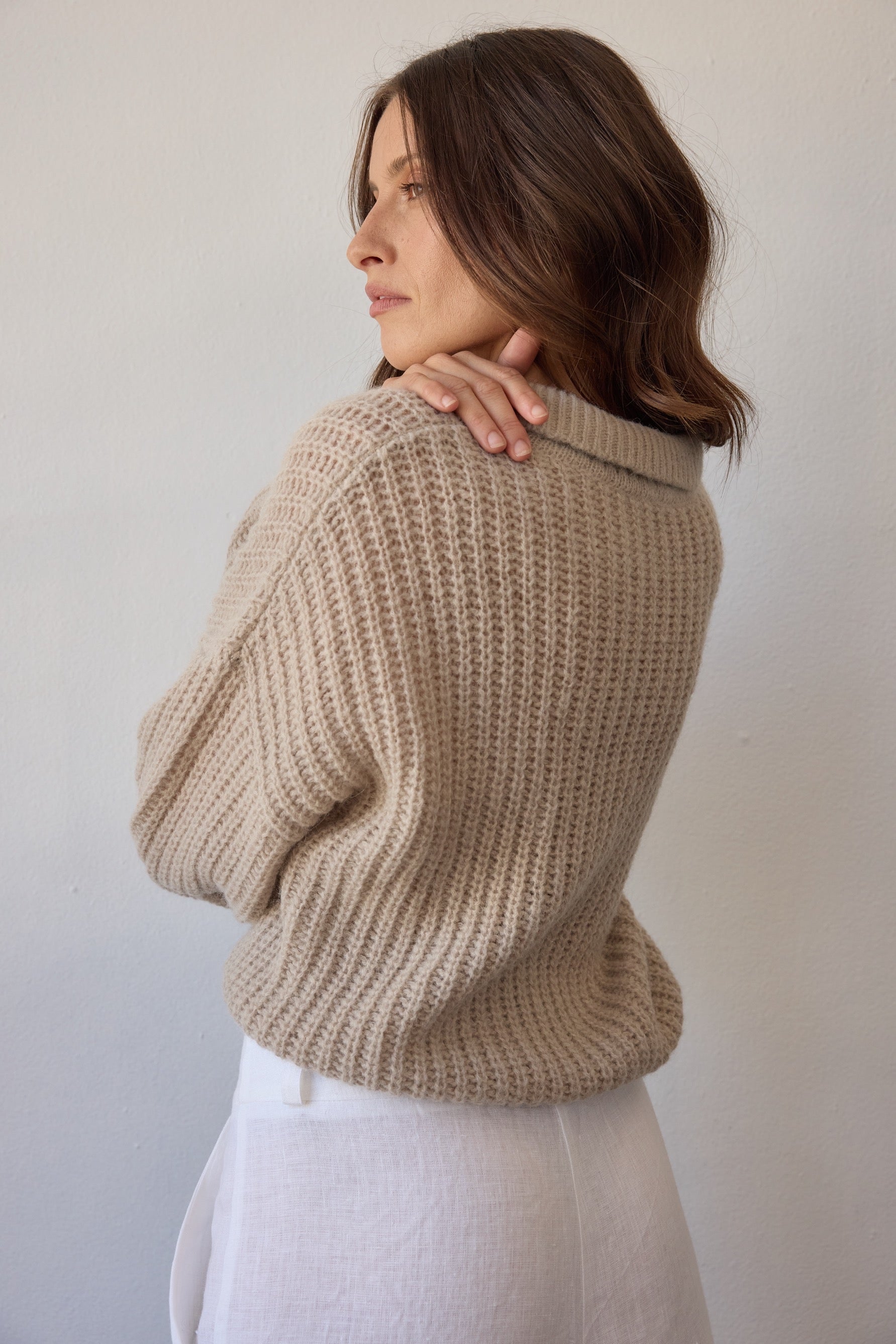 Clover Cable Sweater - Oatmeal
