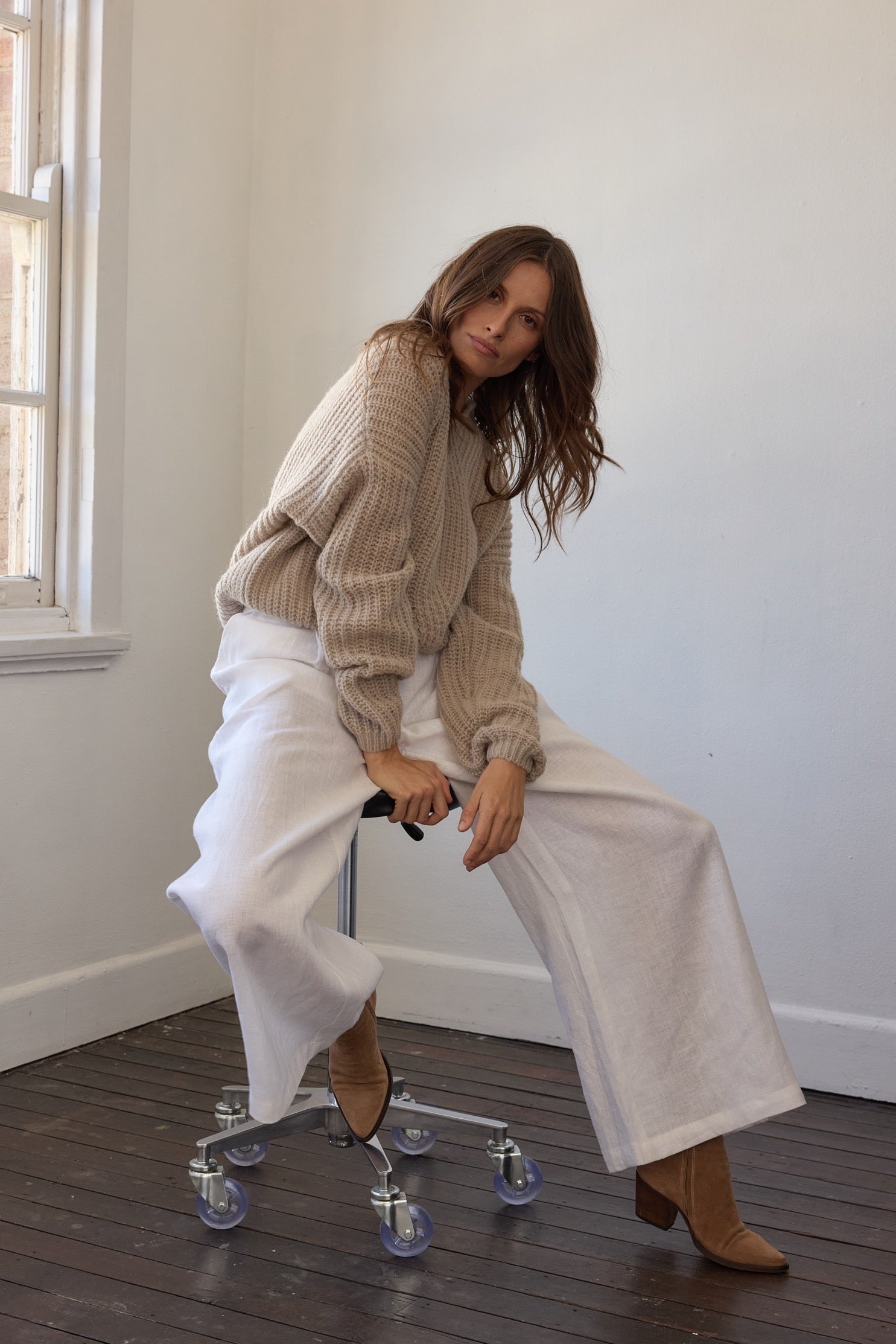 Clover Cable Sweater - Oatmeal