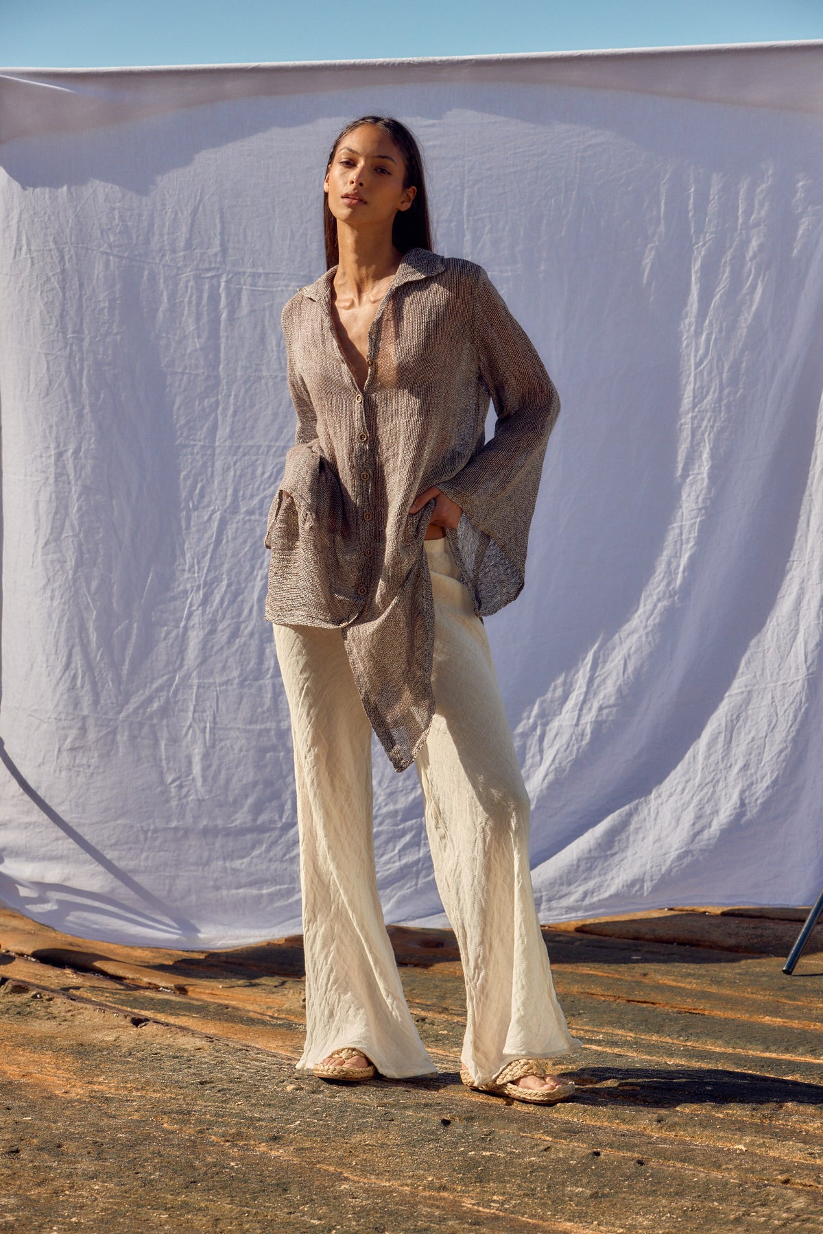 Cono Dress - Rete Chocolate