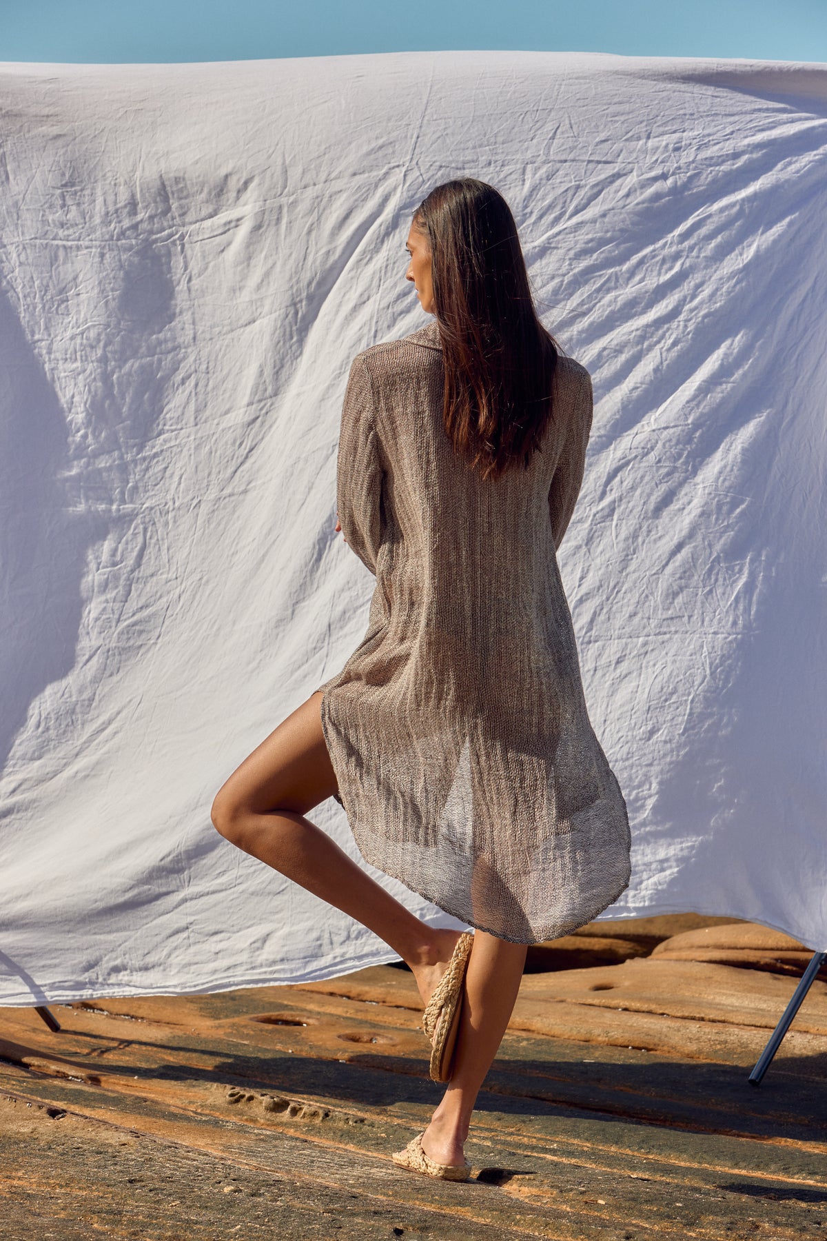 Cono Dress - Rete Chocolate