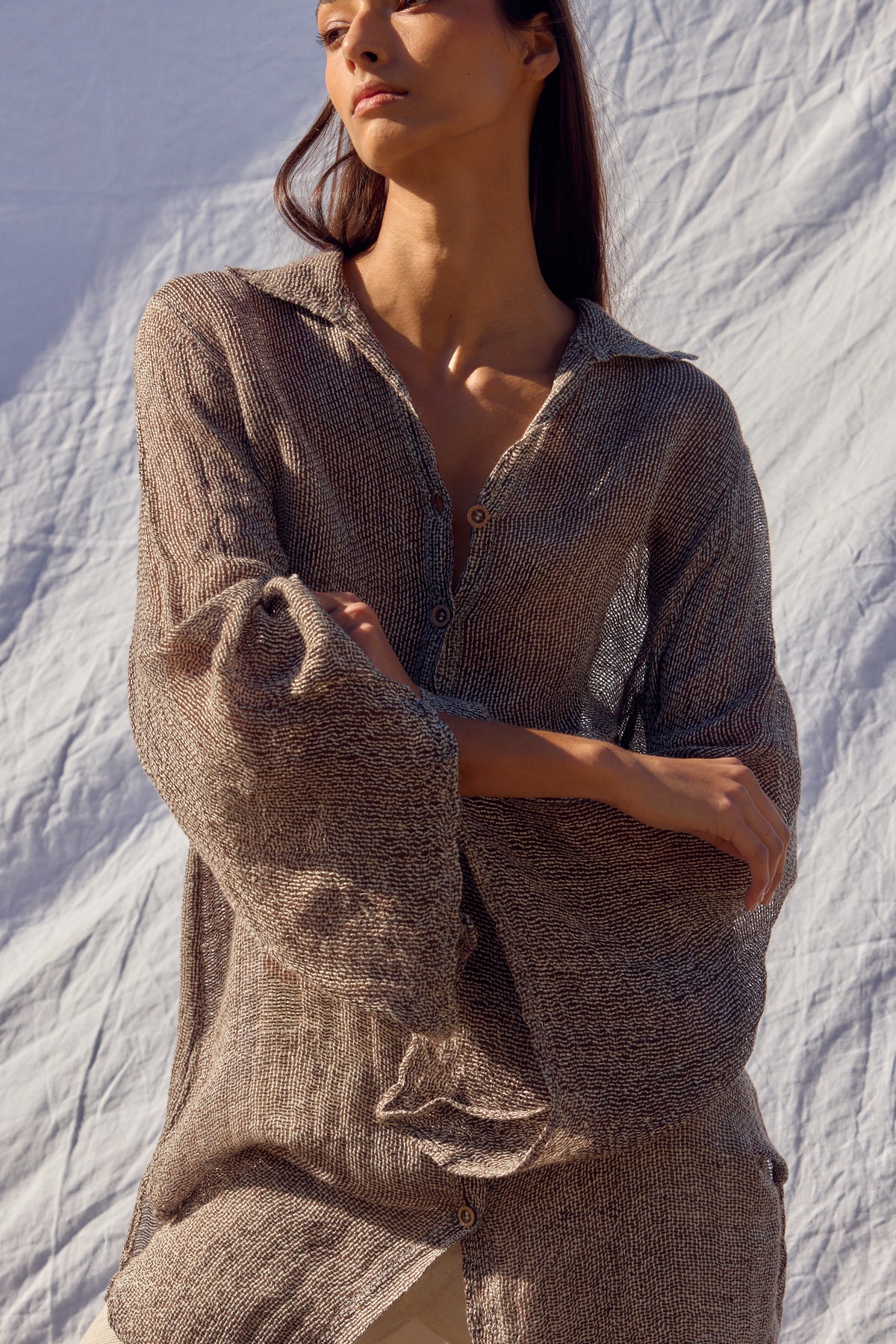 Cono Dress - Rete Chocolate