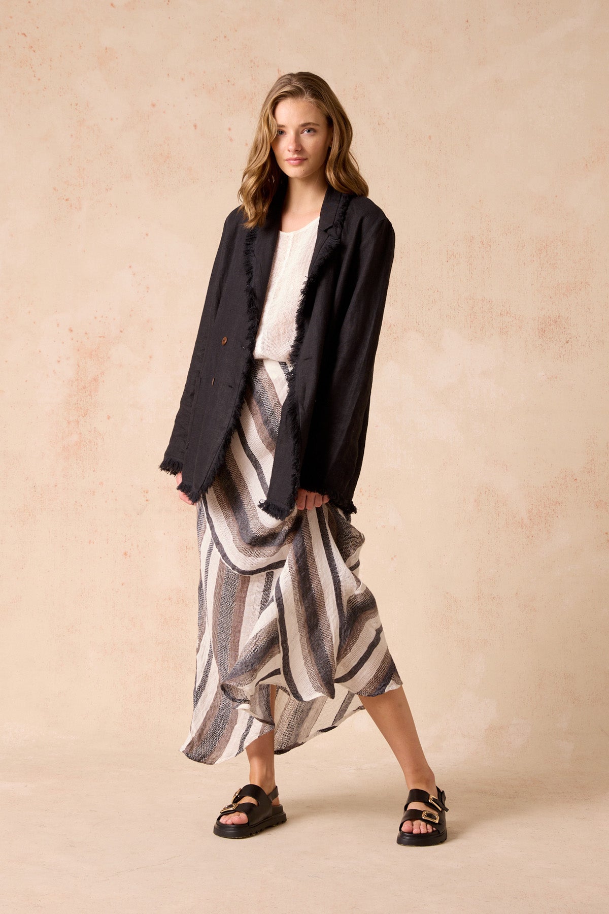 Element Skirt - Dark Chocolate Stripe