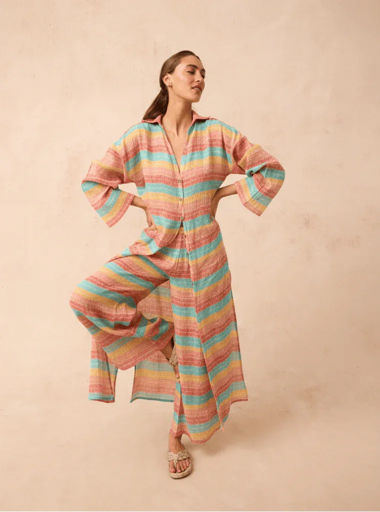 Tusso Shirt Dress - Pappagallo Multi