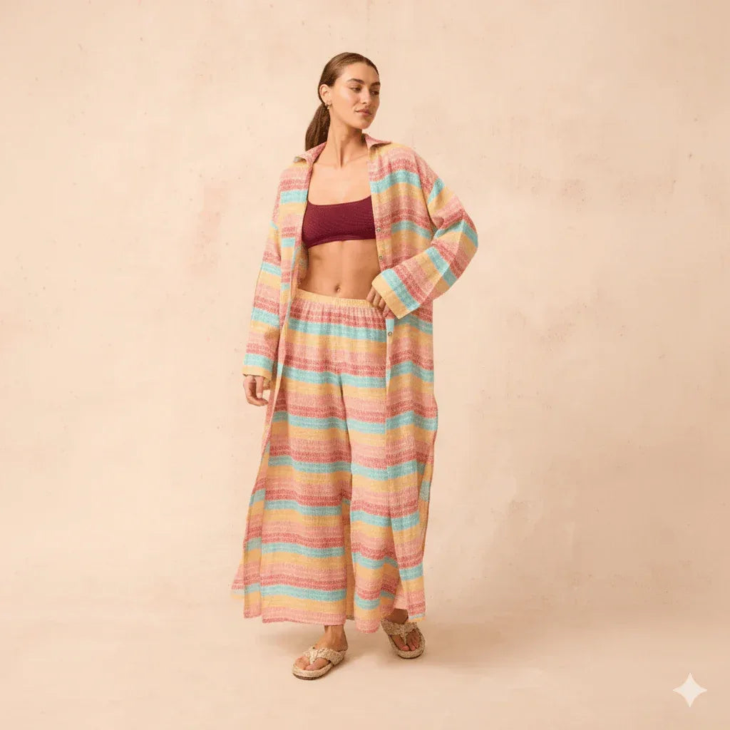 Tusso Shirt Dress - Pappagallo Multi