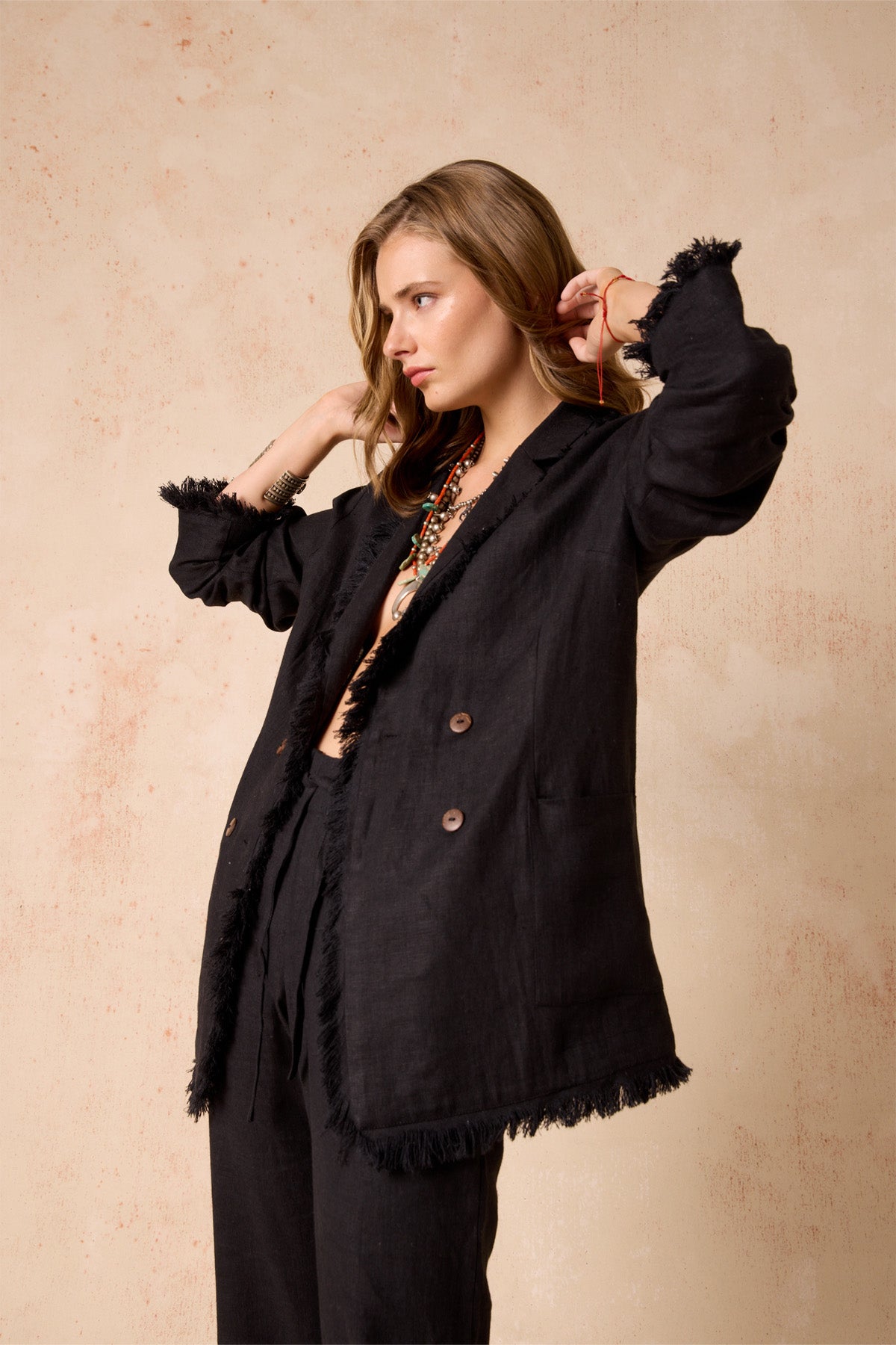 Fringe Jacket - Black
