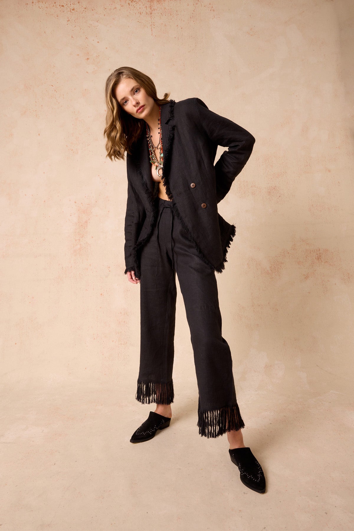 Fringe Jacket - Black