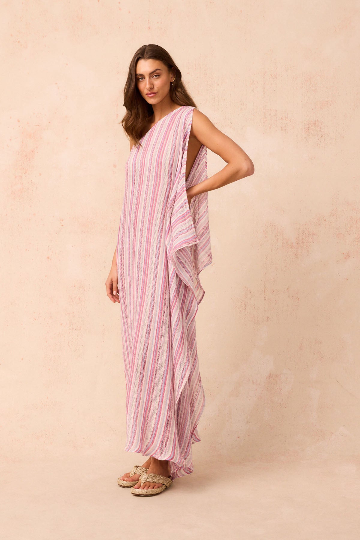 Grecian Maxi Dress - Pampa Stripe