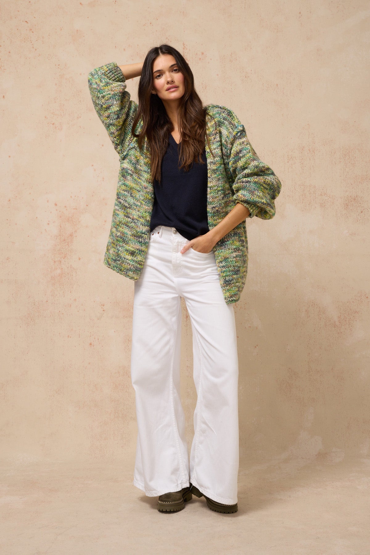 Cali Cardigan - Green Multi