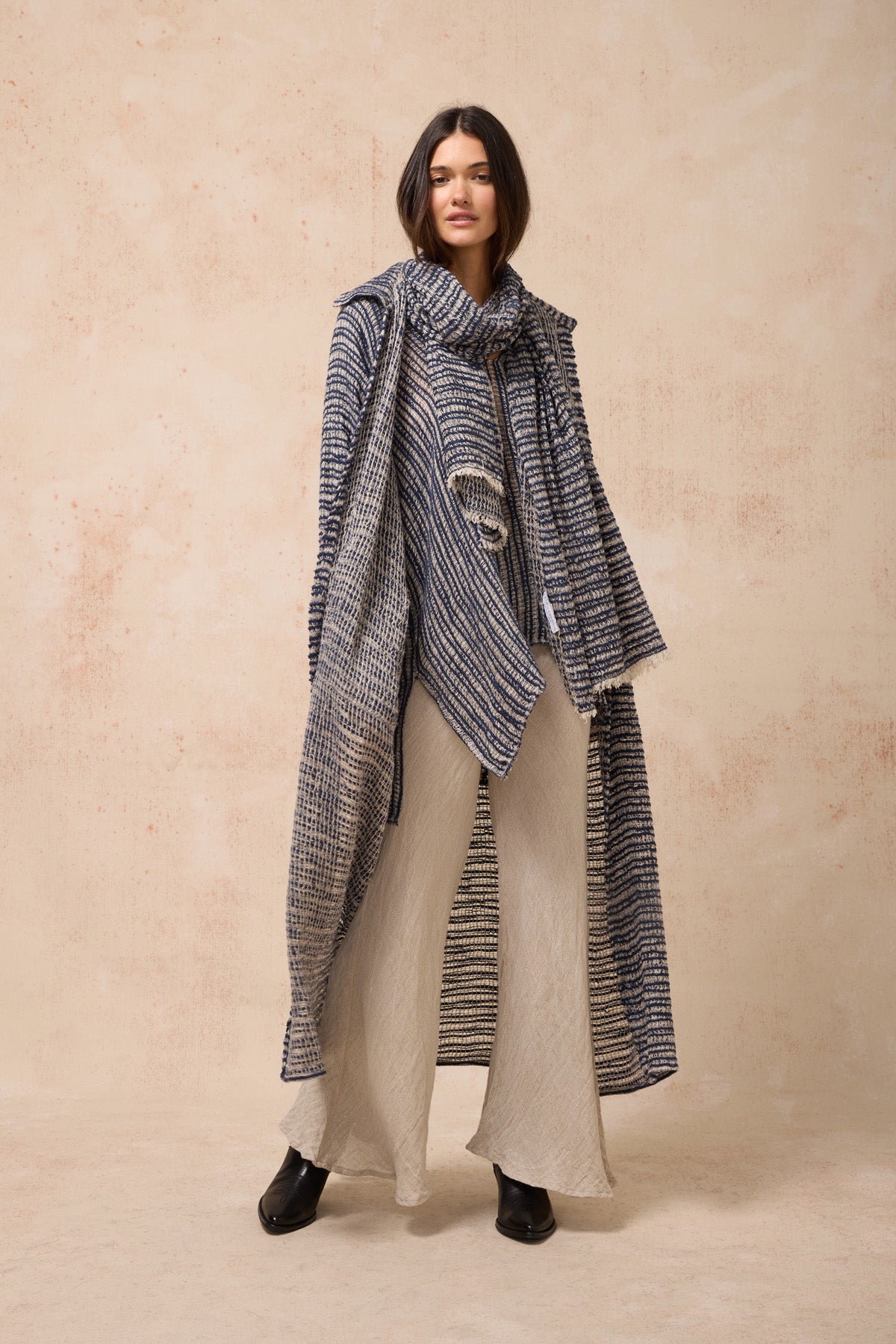 Raglan Duster Coat - Cestino Blue Notte