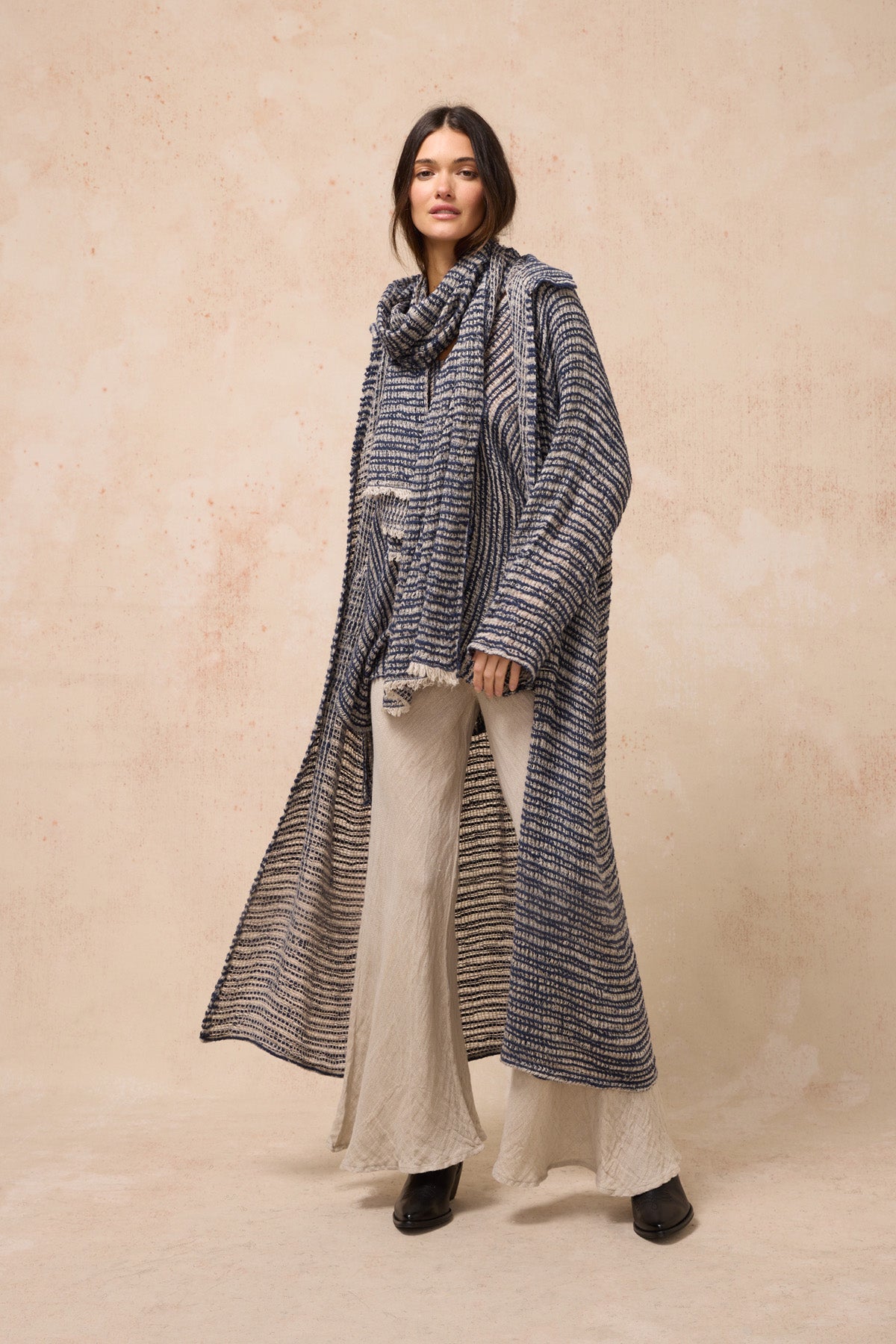 Raglan Duster Coat - Cestino Blue Notte