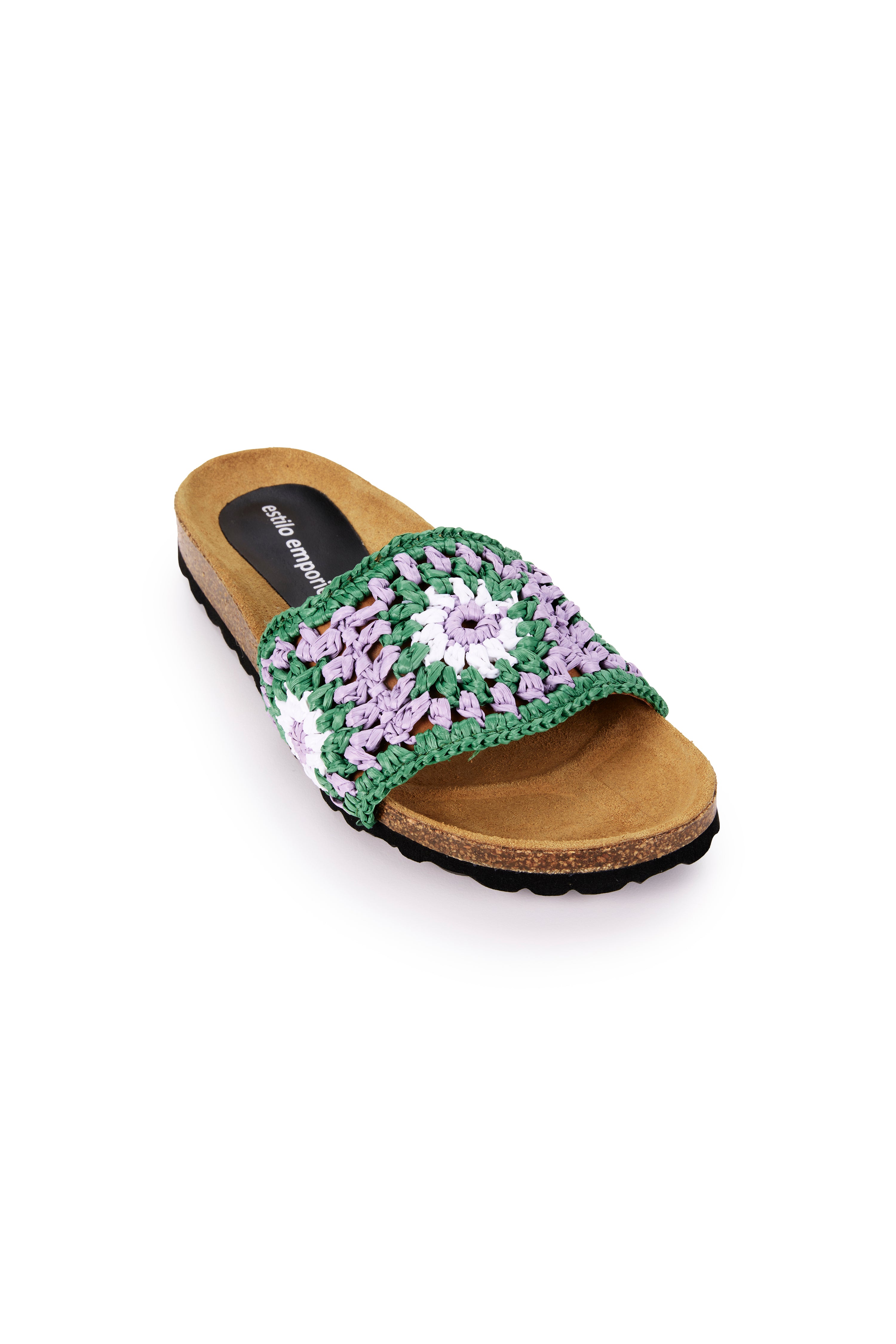Laze Slide - Green/Jacaranda - LAST PAIR - Size 38
