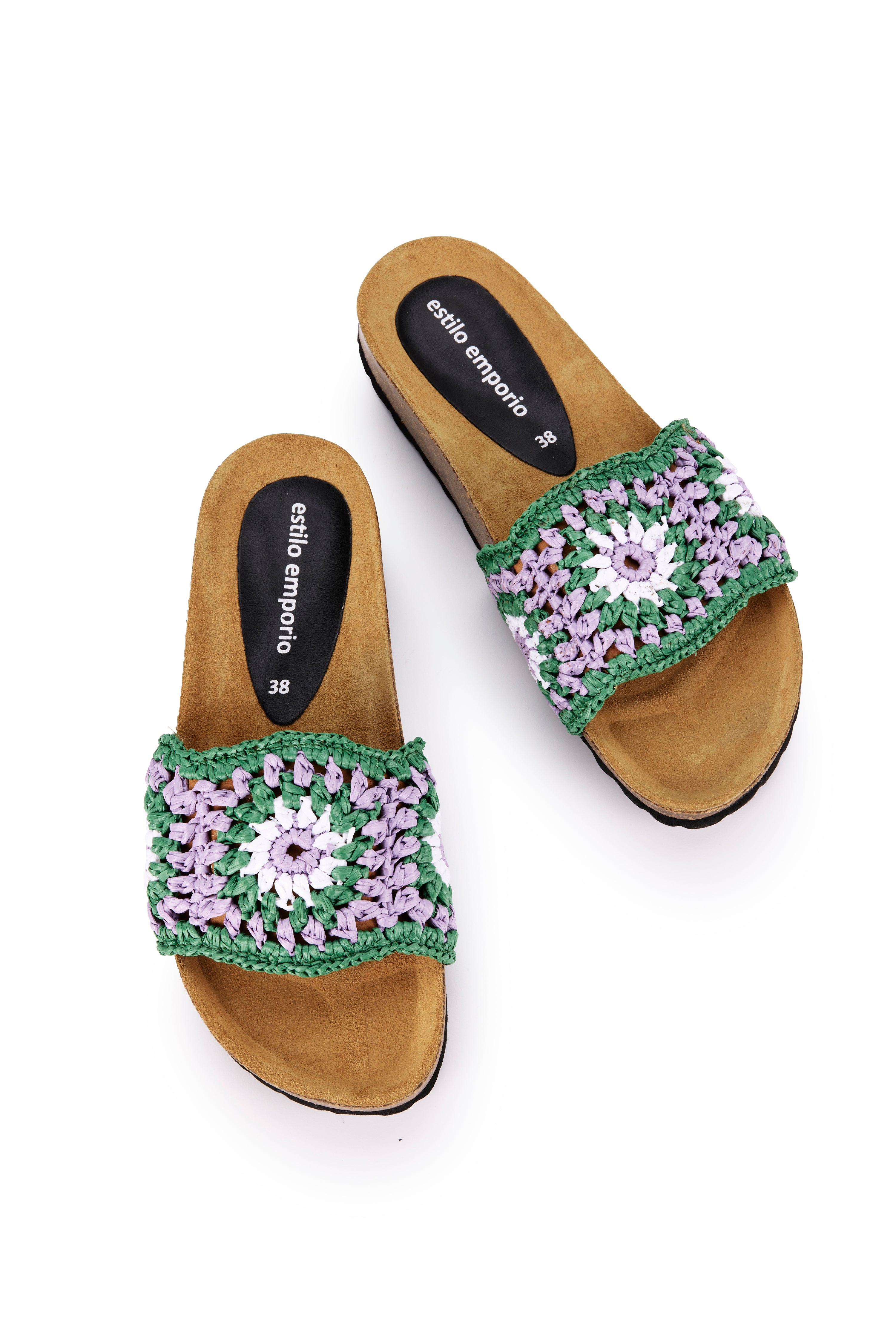 Laze Slide - Green/Jacaranda - LAST PAIR - Size 38