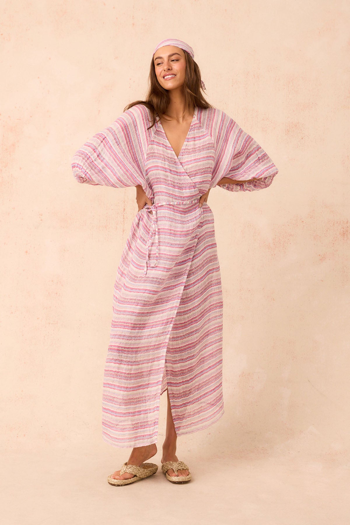 Maxi Ainu + Duster - Pampa Stripe