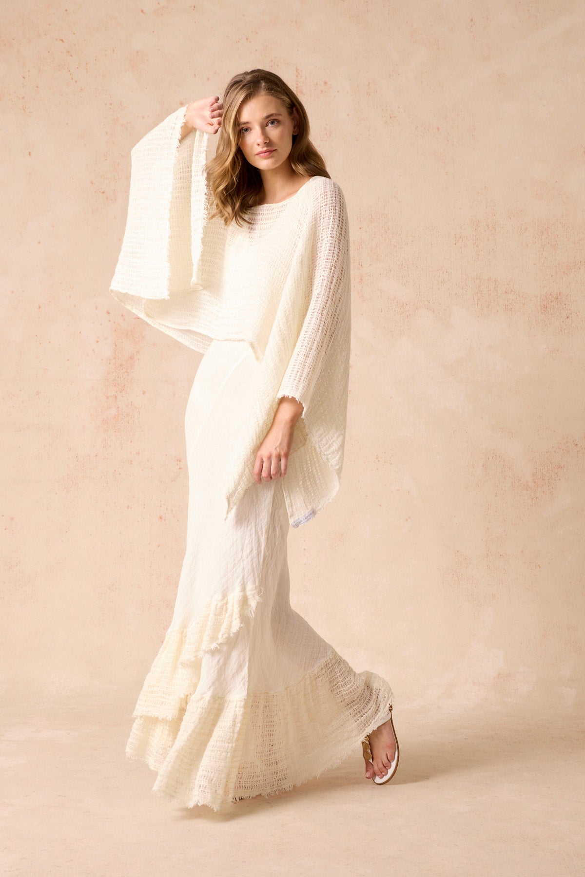 Multi Wear Poncho - Giorno Panna