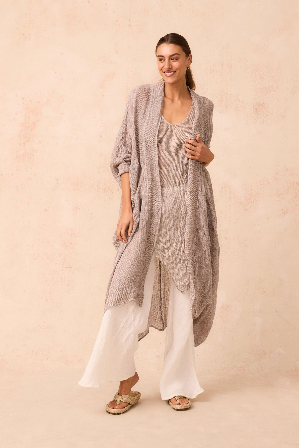 Odissea Coat - Rete Taupe