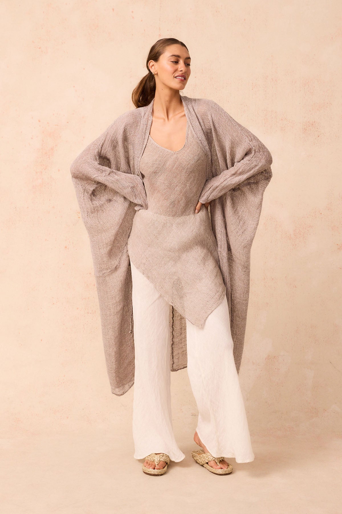 Punta Top - Rete Taupe