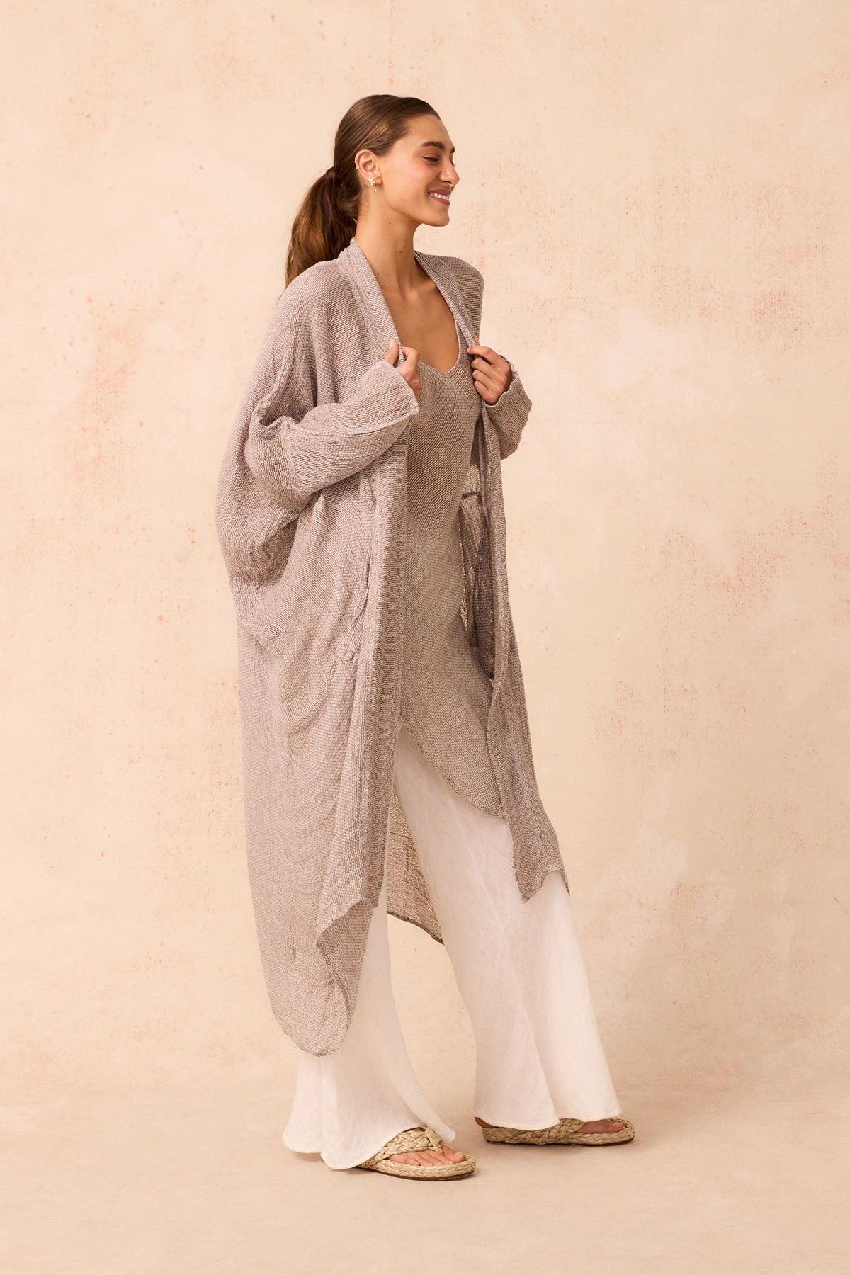 Odissea Coat - Rete Taupe
