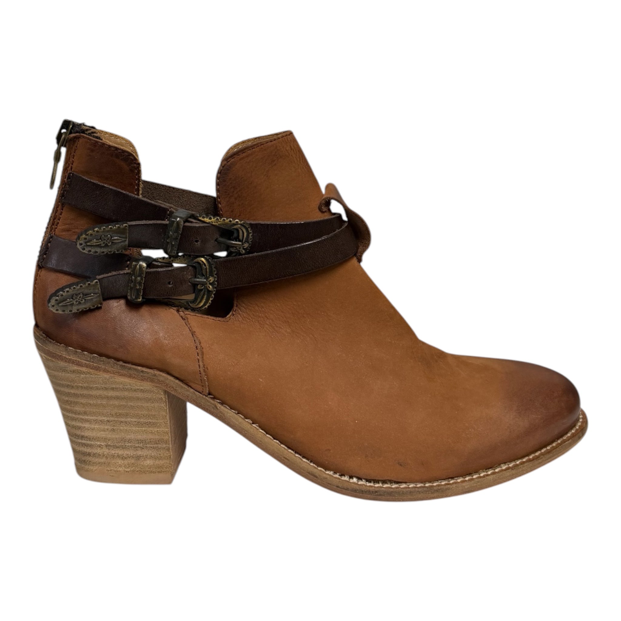 Concho Ankle Boots - Tan