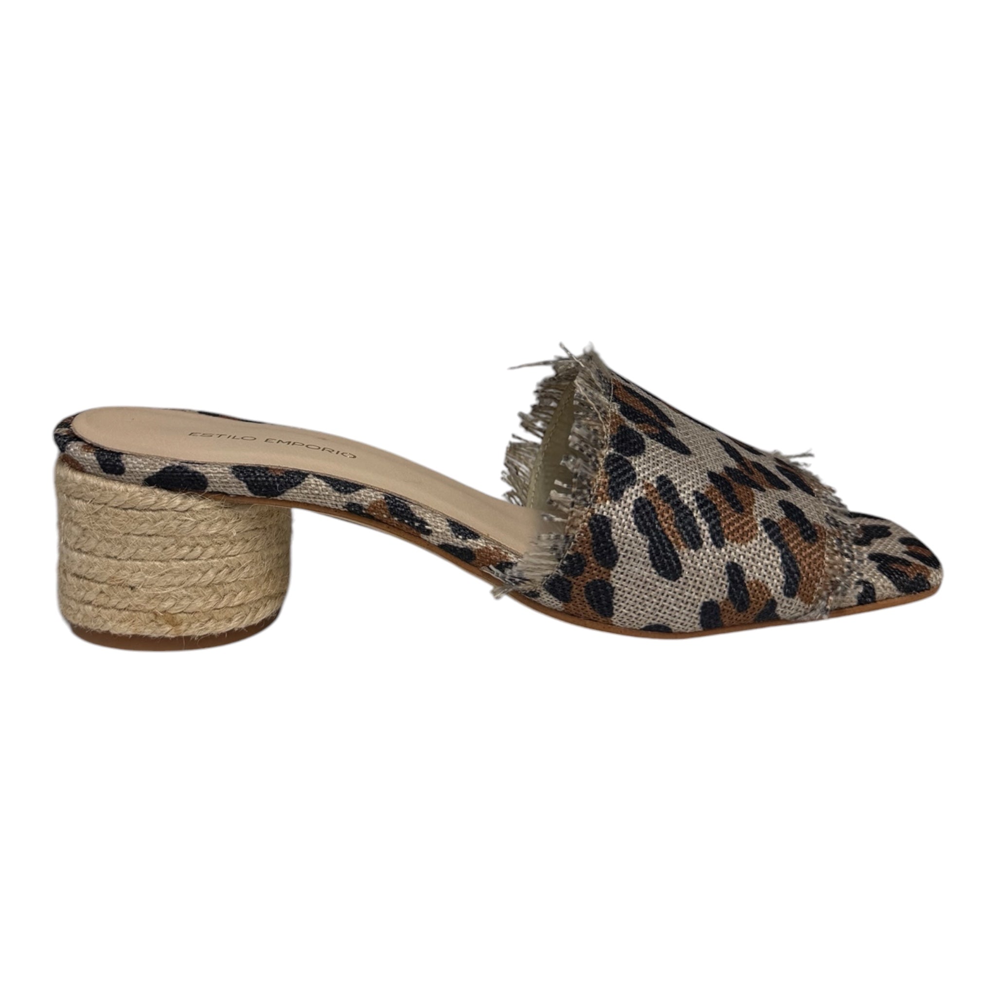 Linen Heels - Leopard