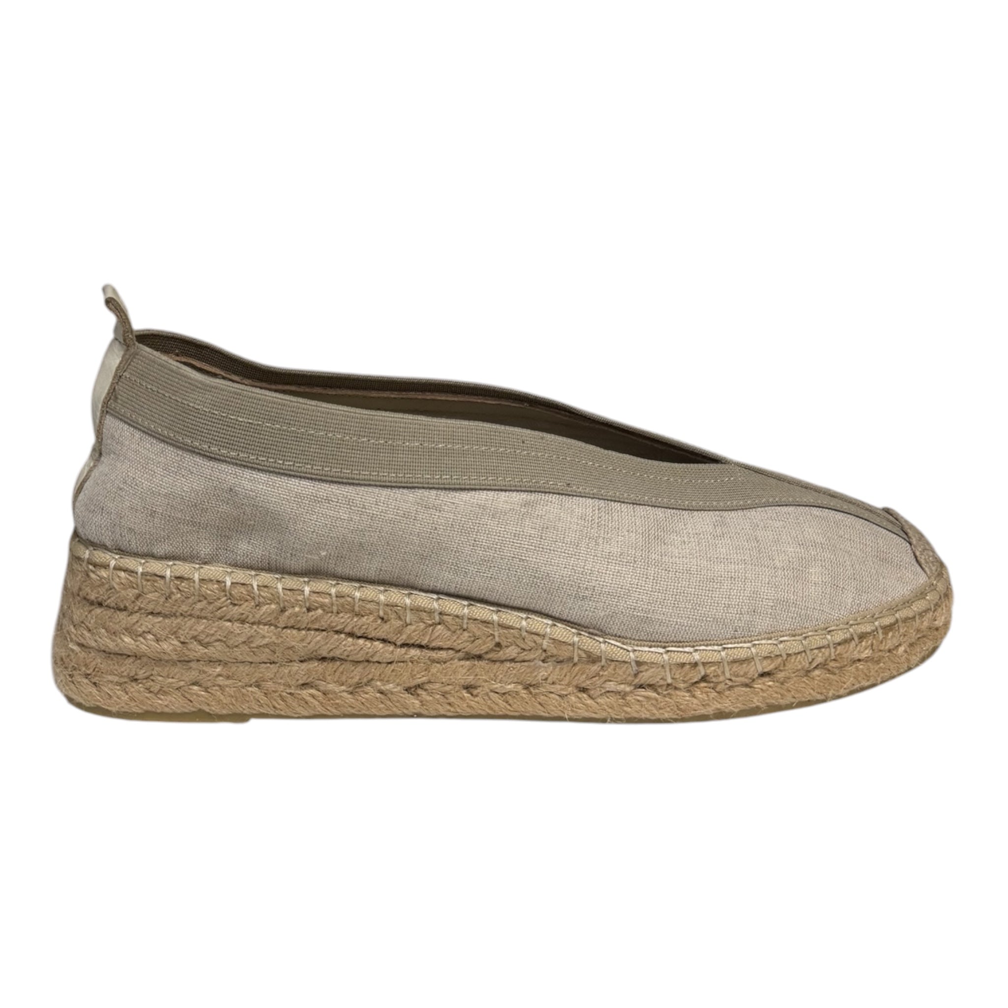 Linen Elastico Flats - Natural