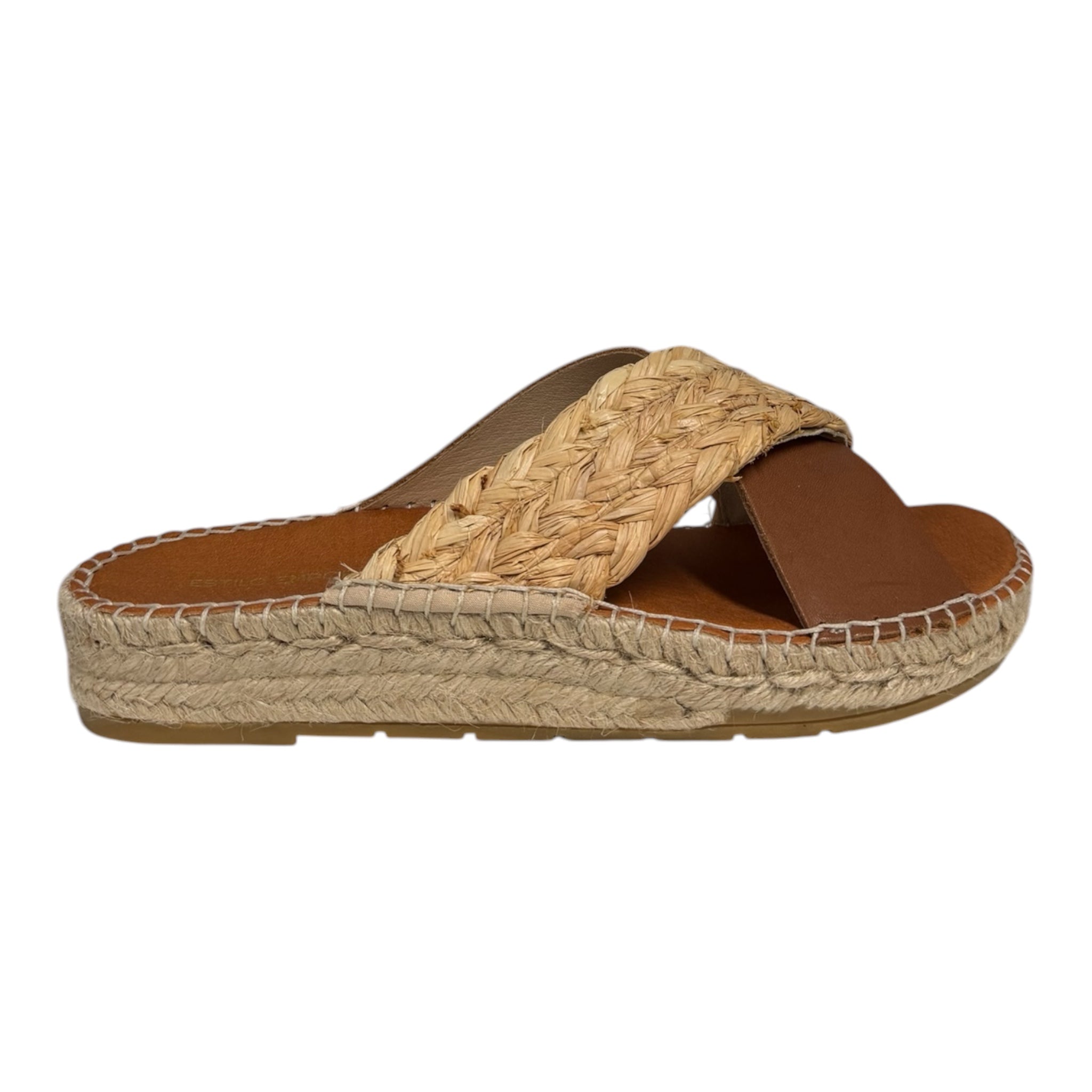 Raffia Slides - Tan