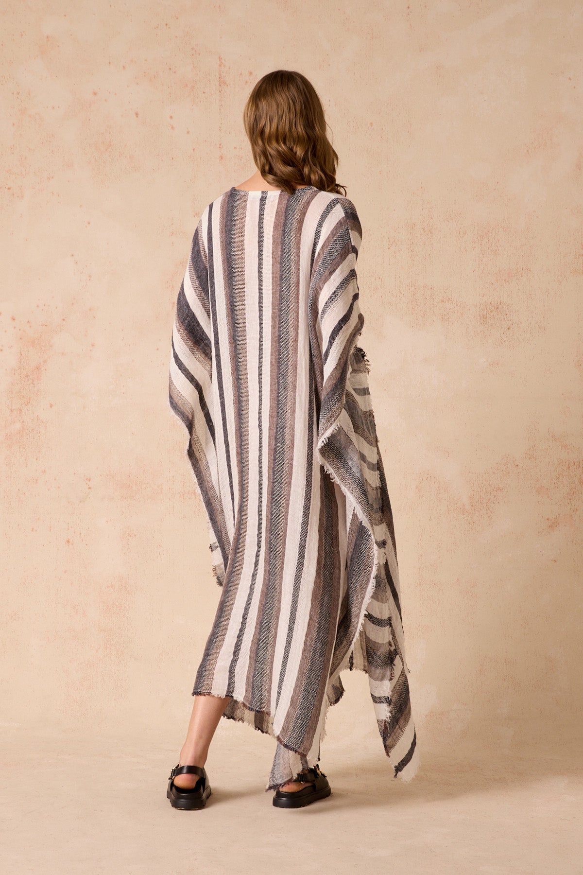 Polla Maxi Dress - Dark Chocolate Stripe