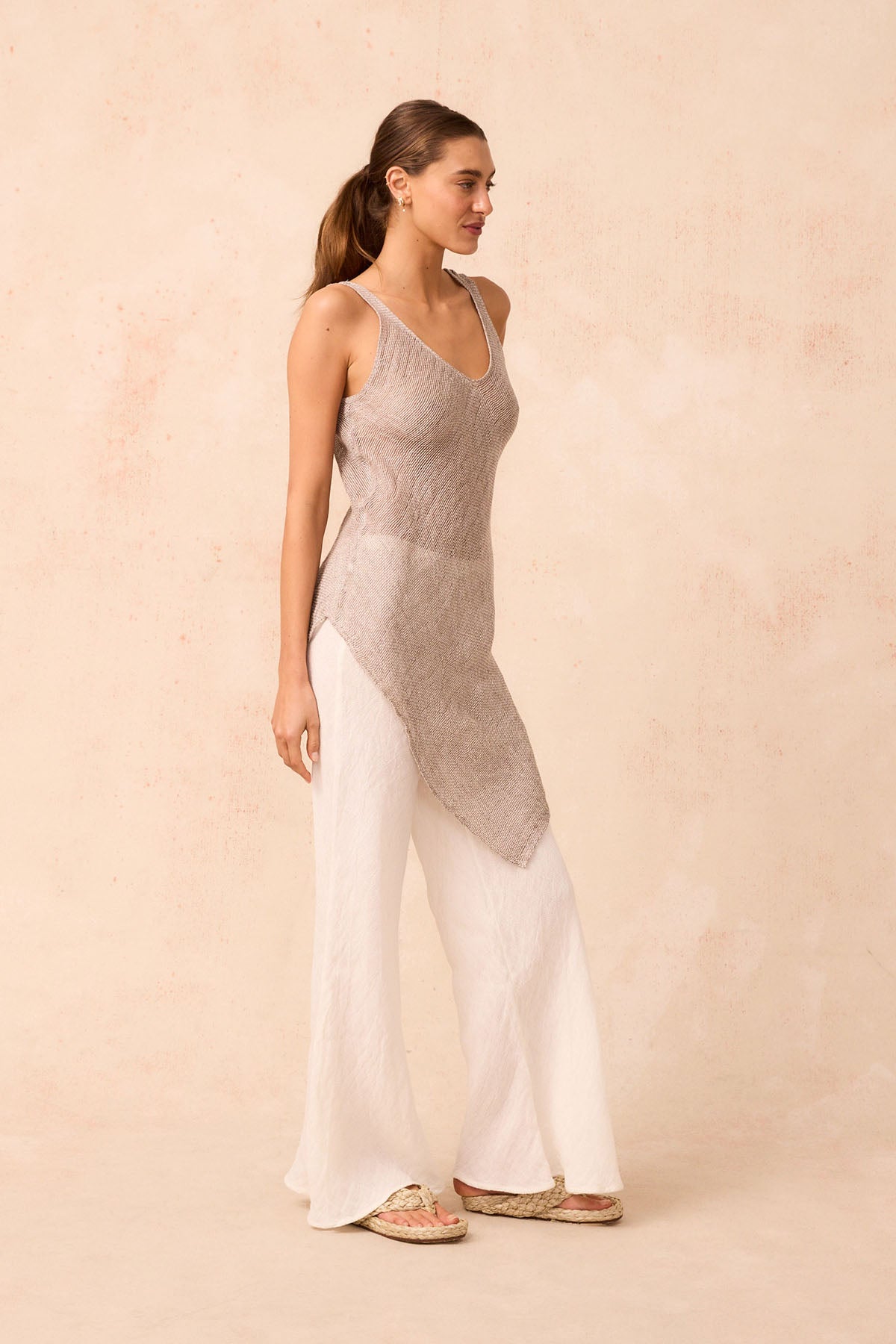 Punta Top - Rete Taupe