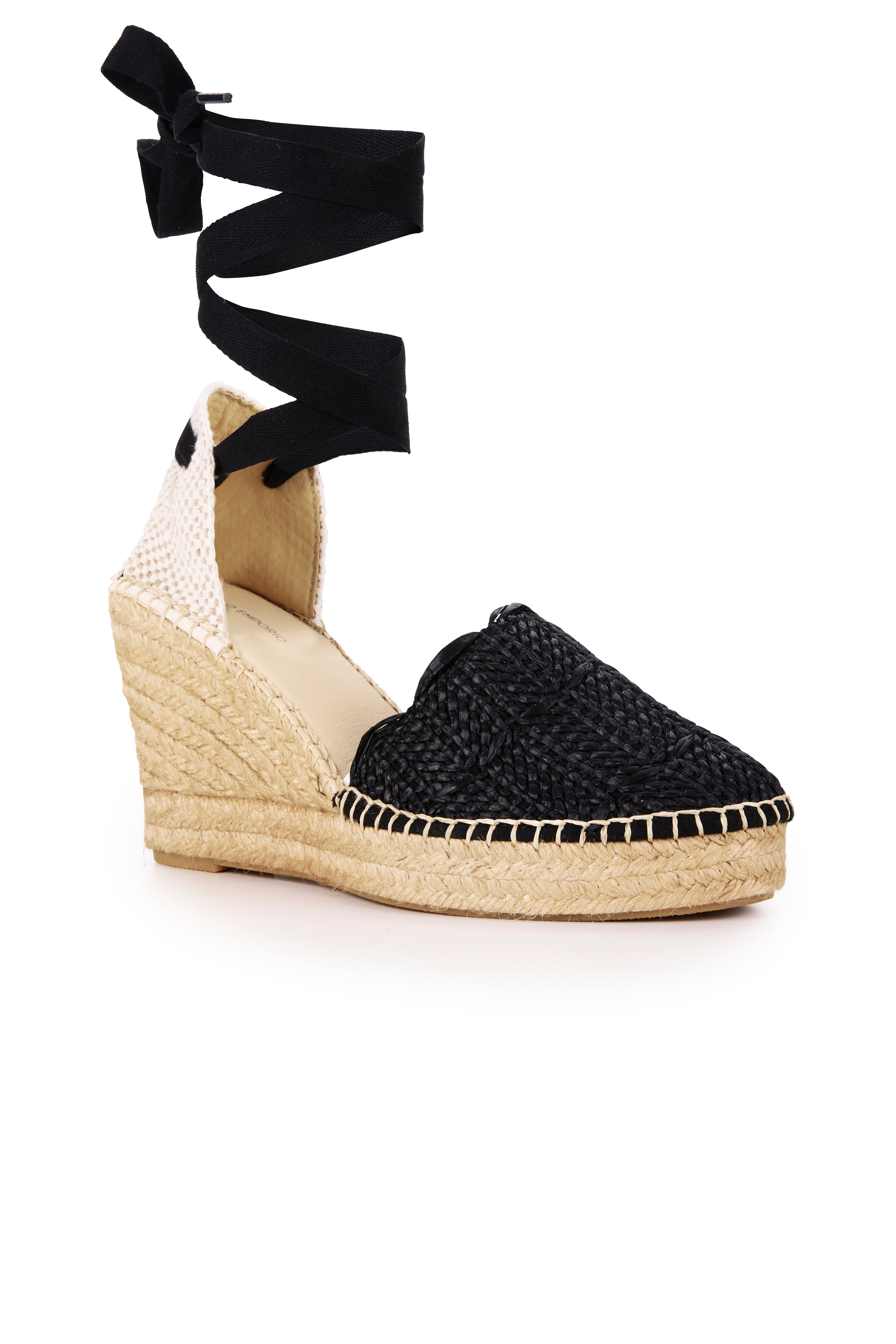Purl Espadrille Wedge - Black