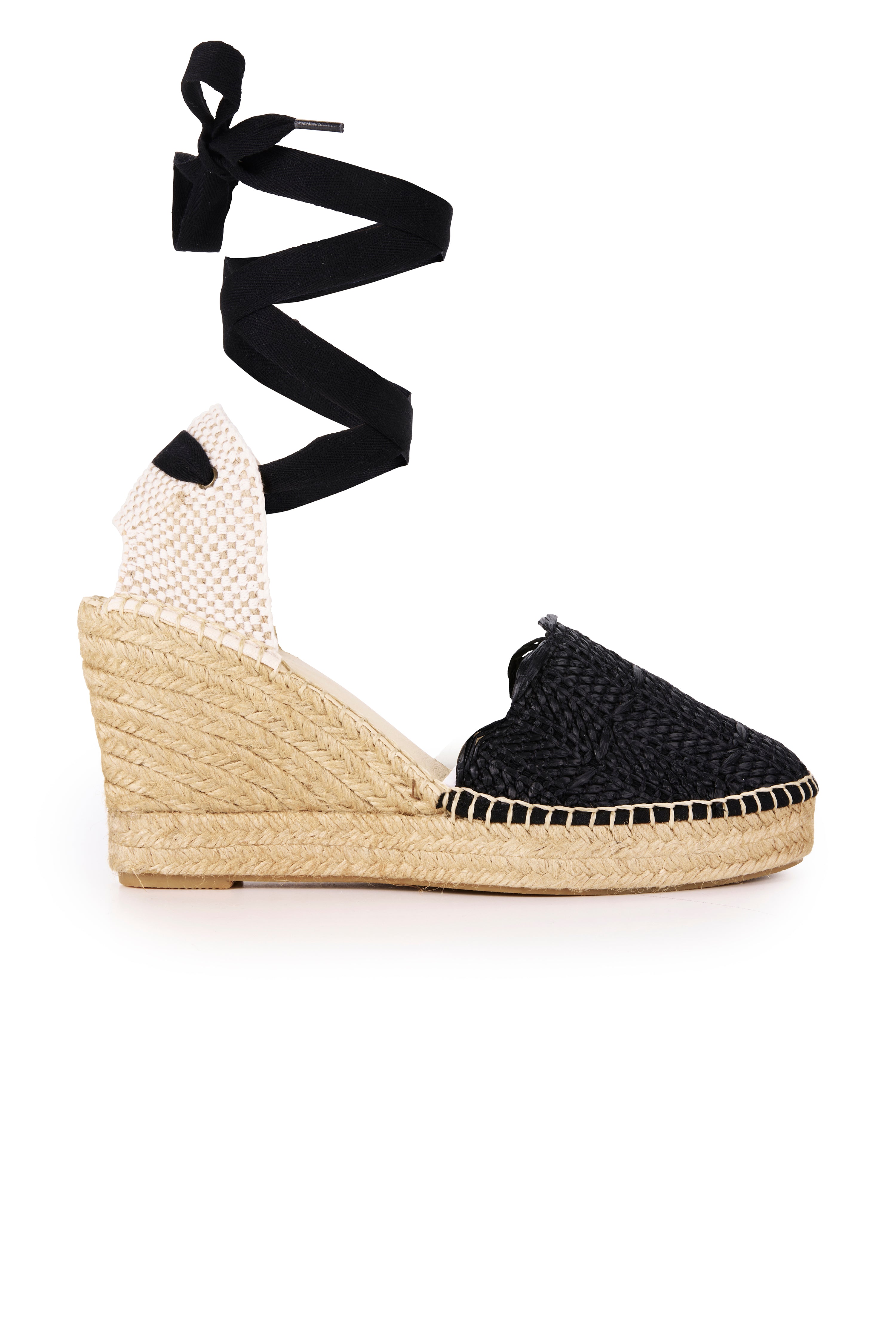 Purl Espadrille Wedge - Black