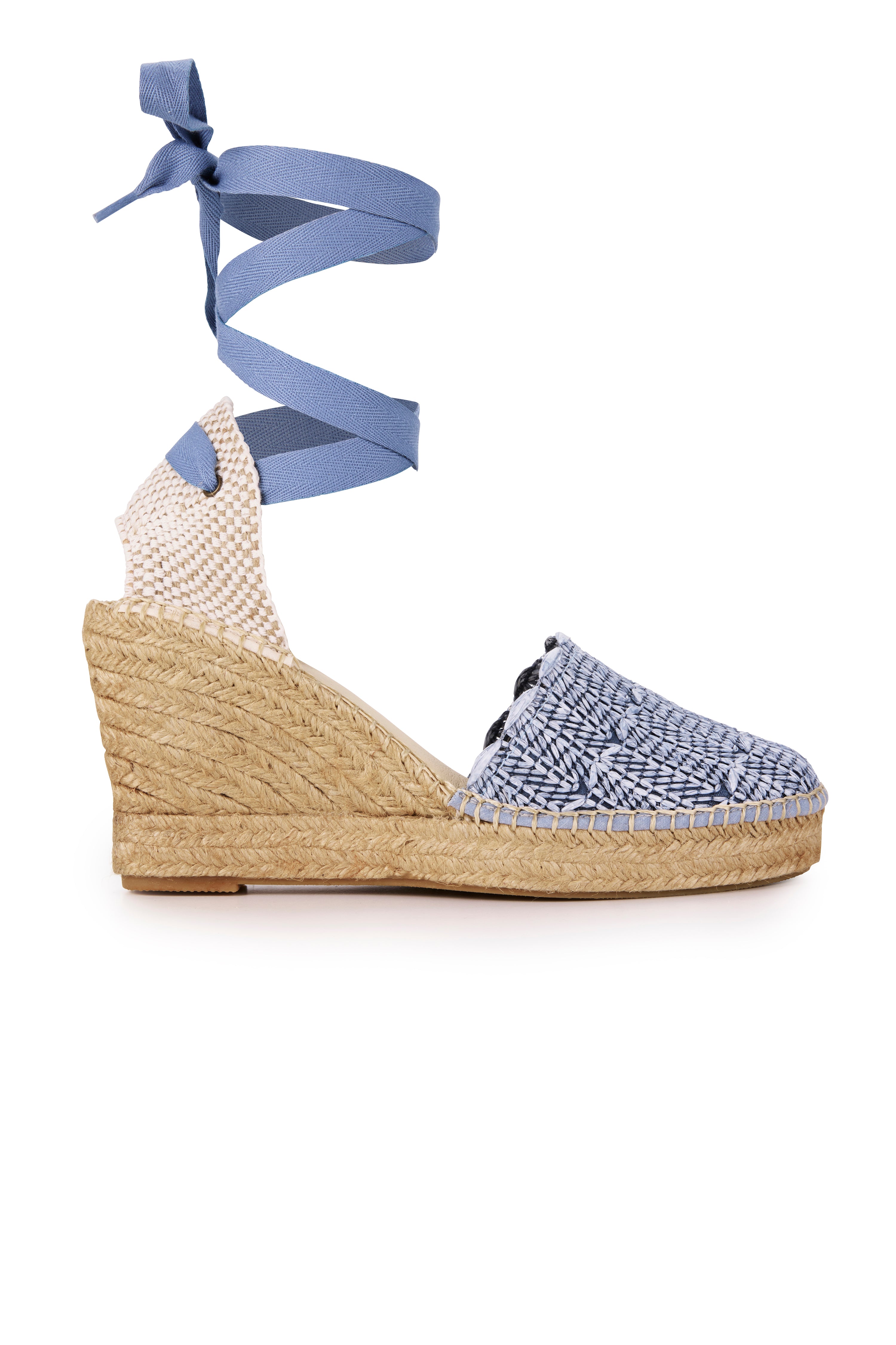 Purl Espadrille Wedge - Sky Blue