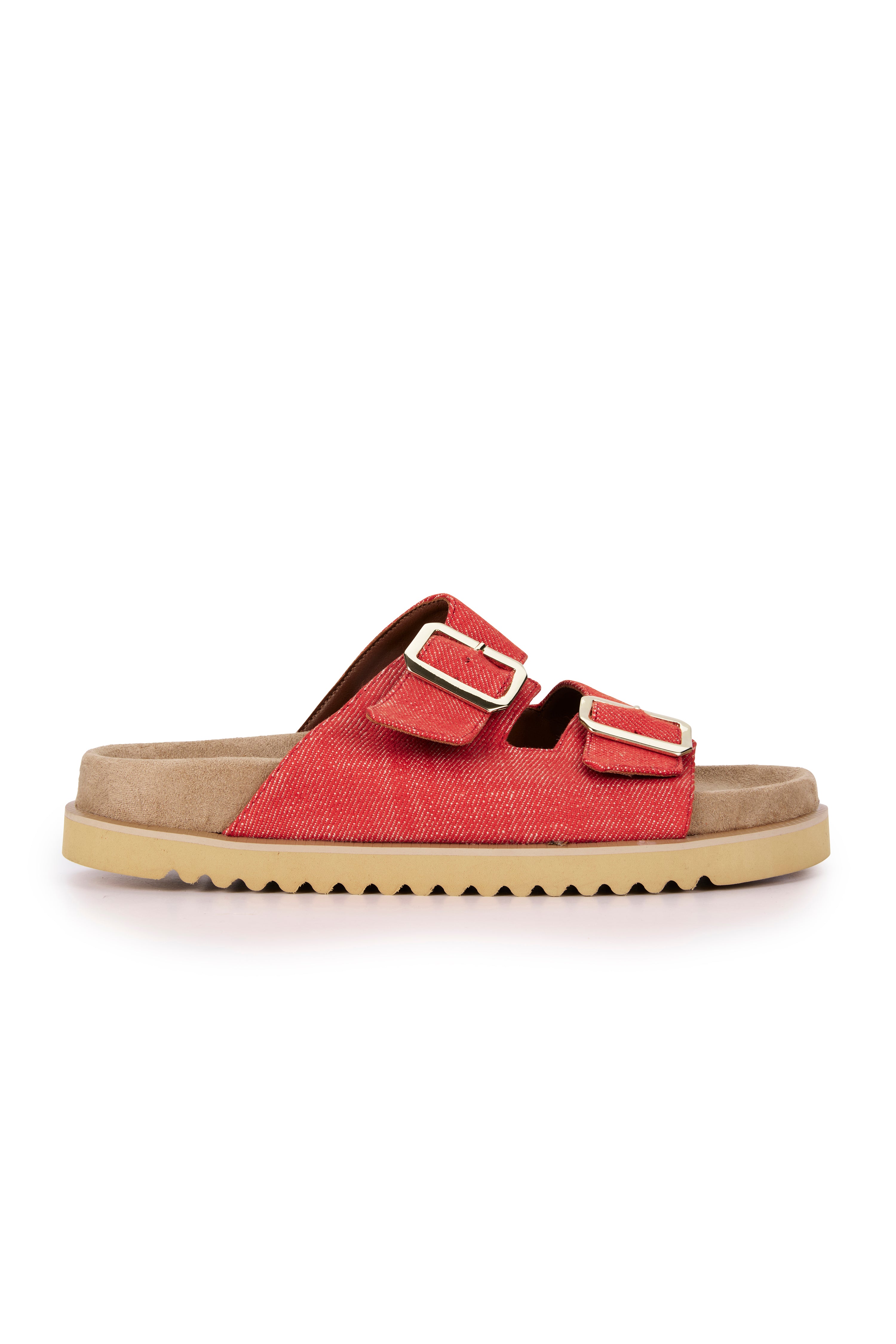 Rio Denim Slide - Red Denim - LAST PAIR - Size 38
