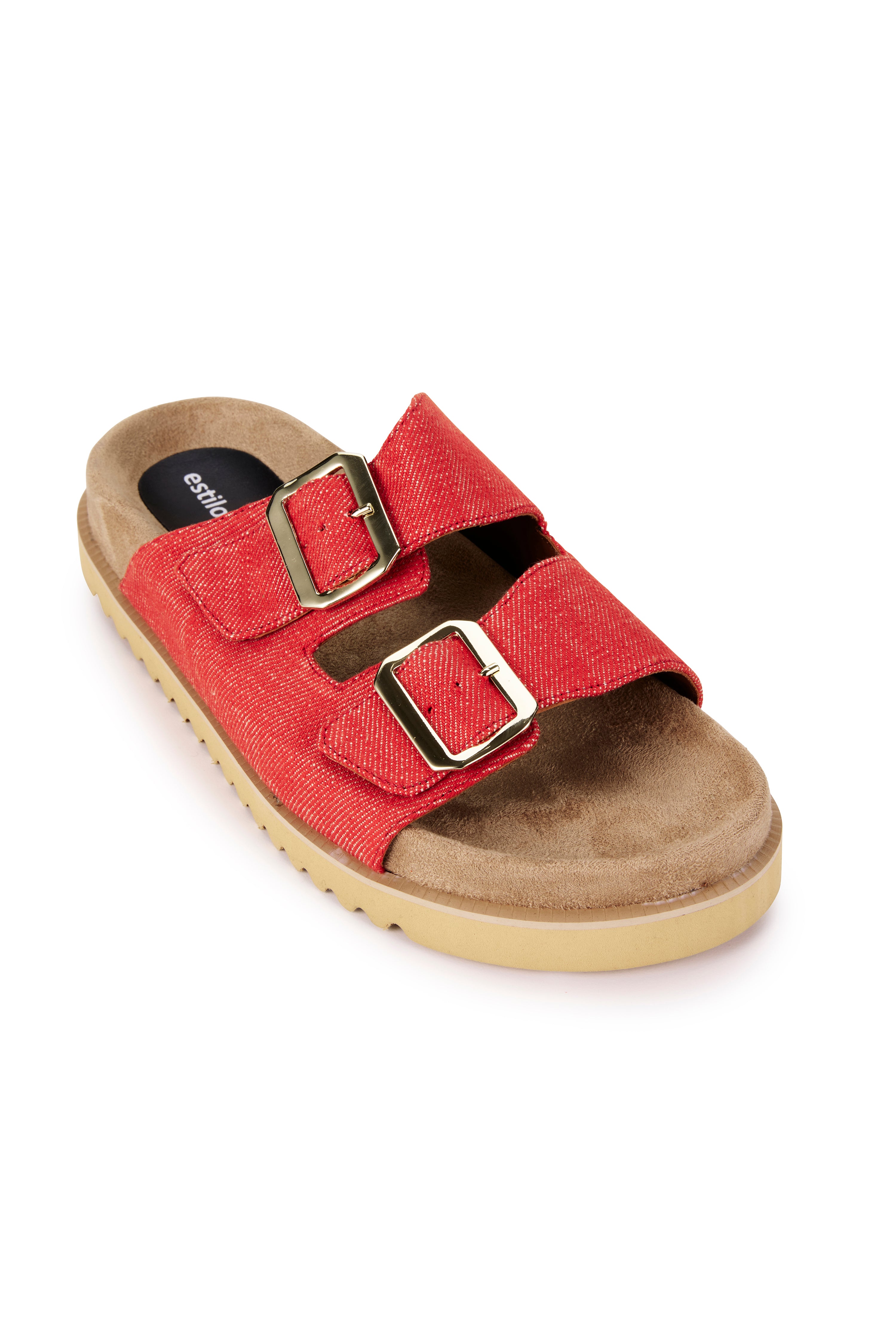 Rio Denim Slide - Red Denim - LAST PAIR - Size 38