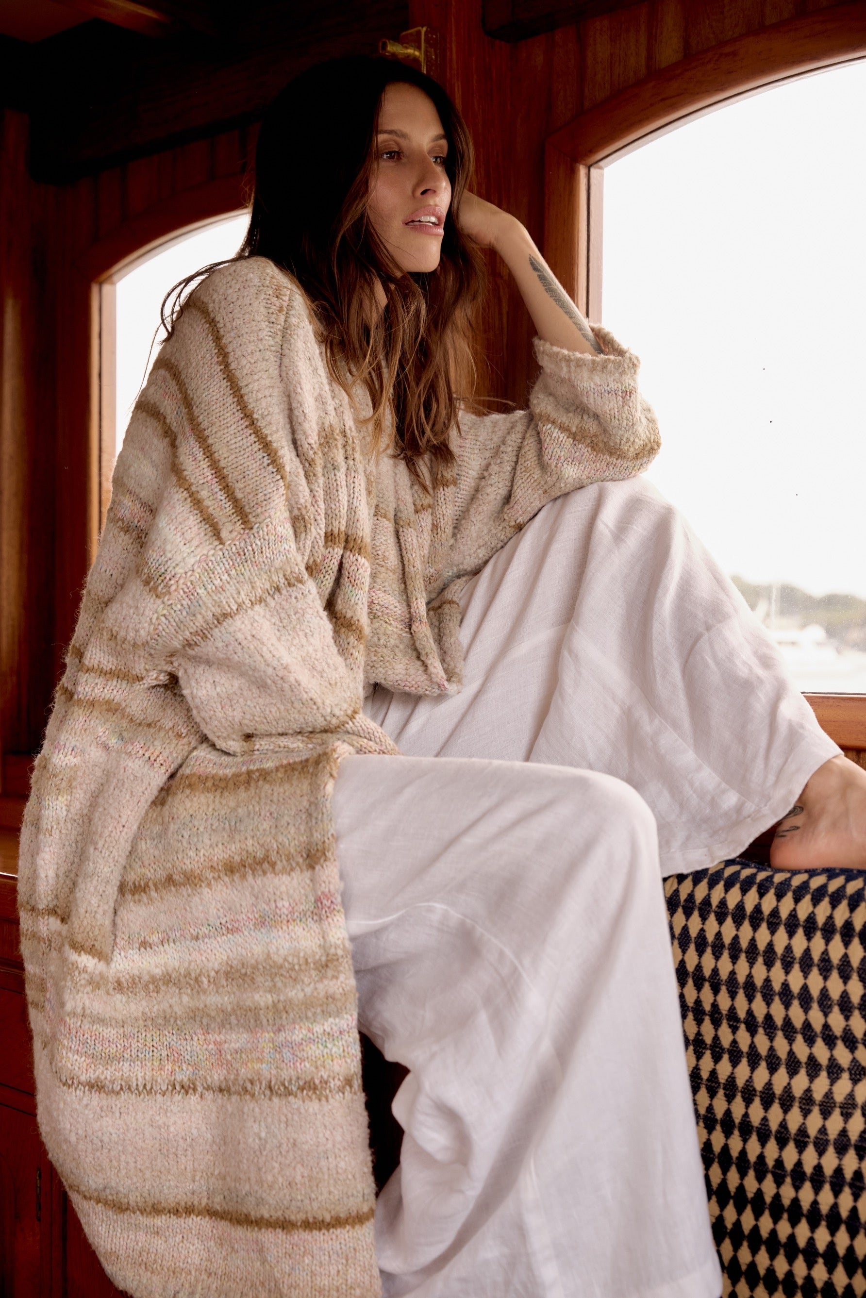 Aura Coat - Stone Multi