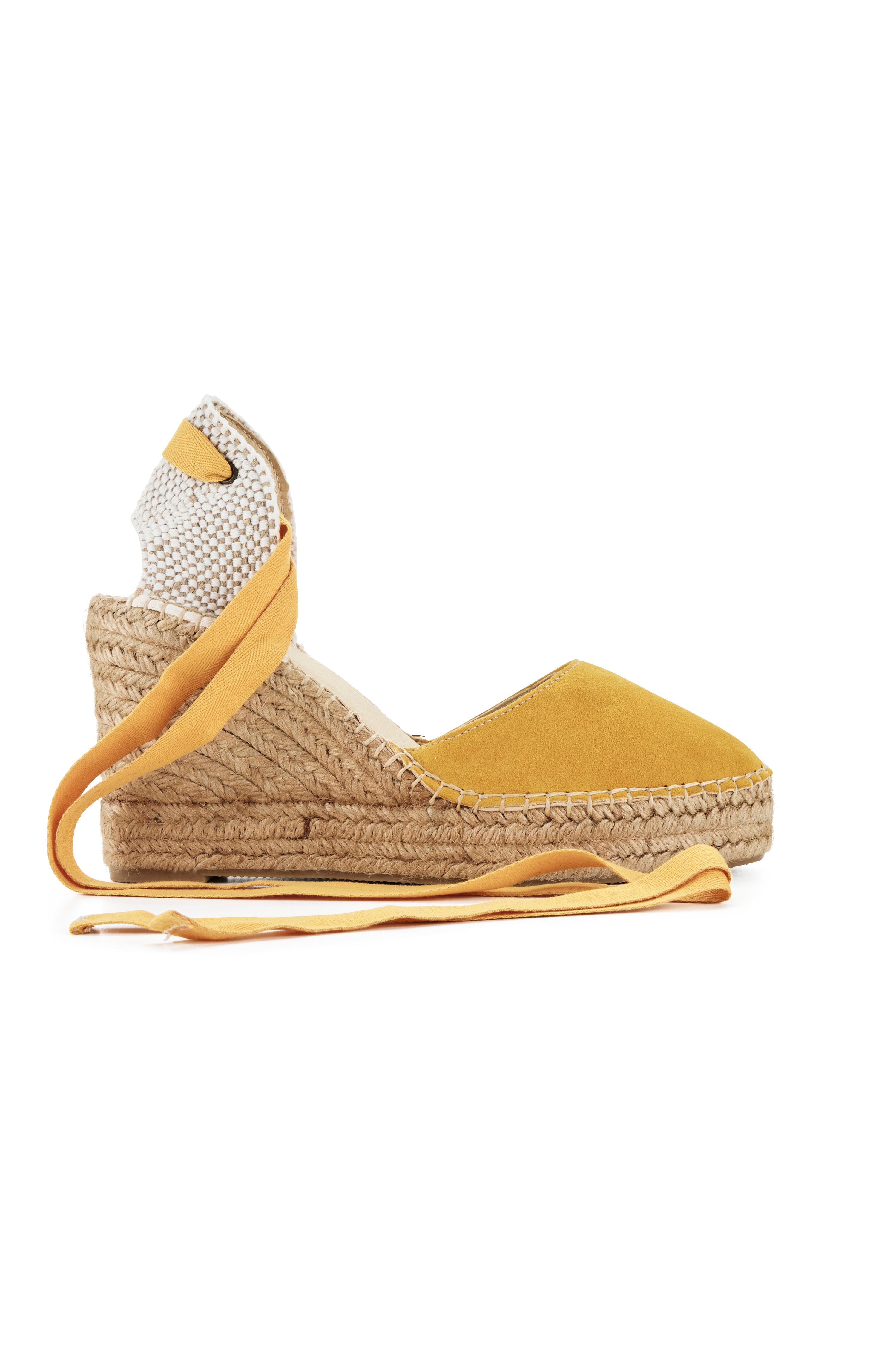 Alegria Ribbon Espadrille Wedge - Marigold