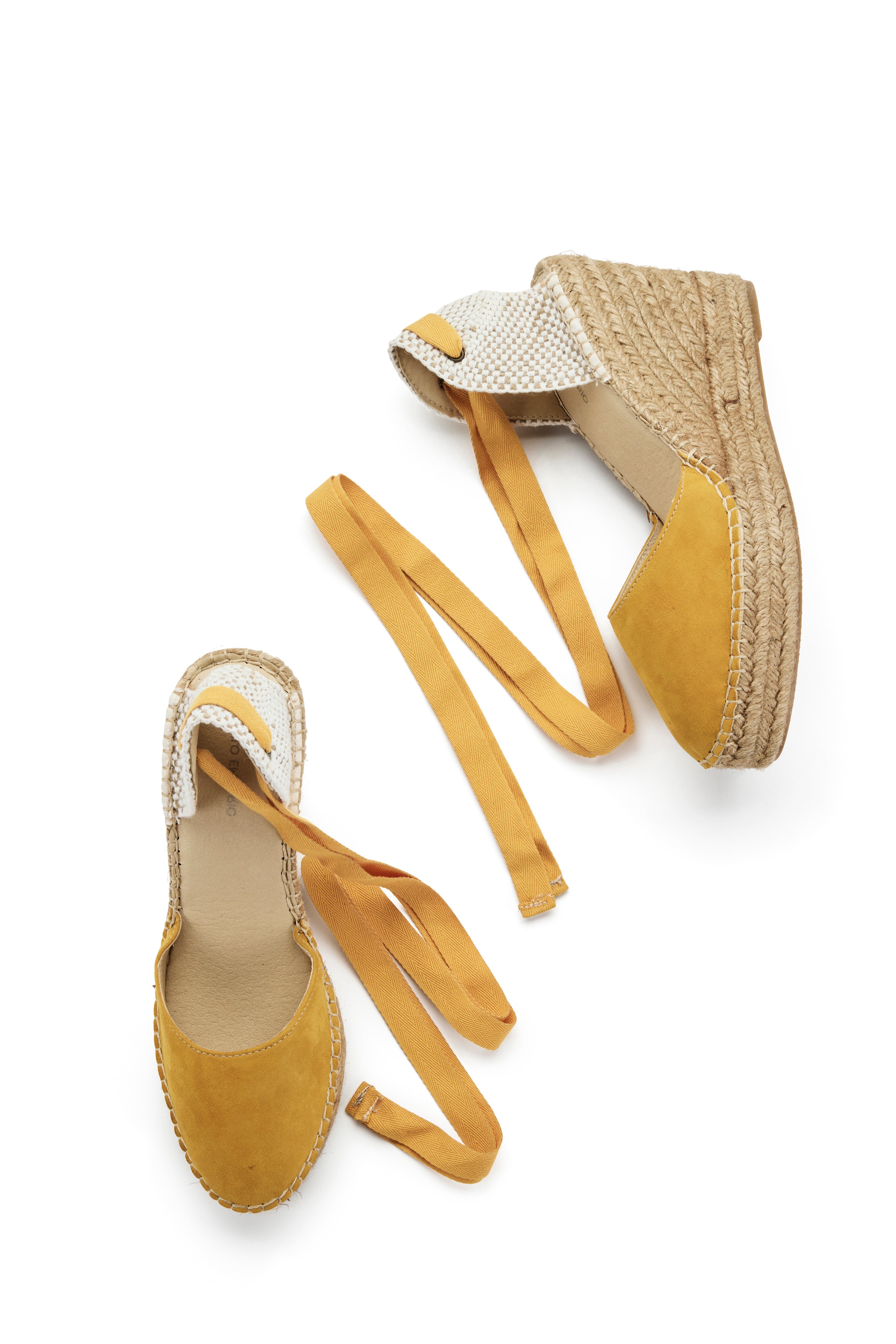 Alegria Ribbon Espadrille Wedge - Marigold