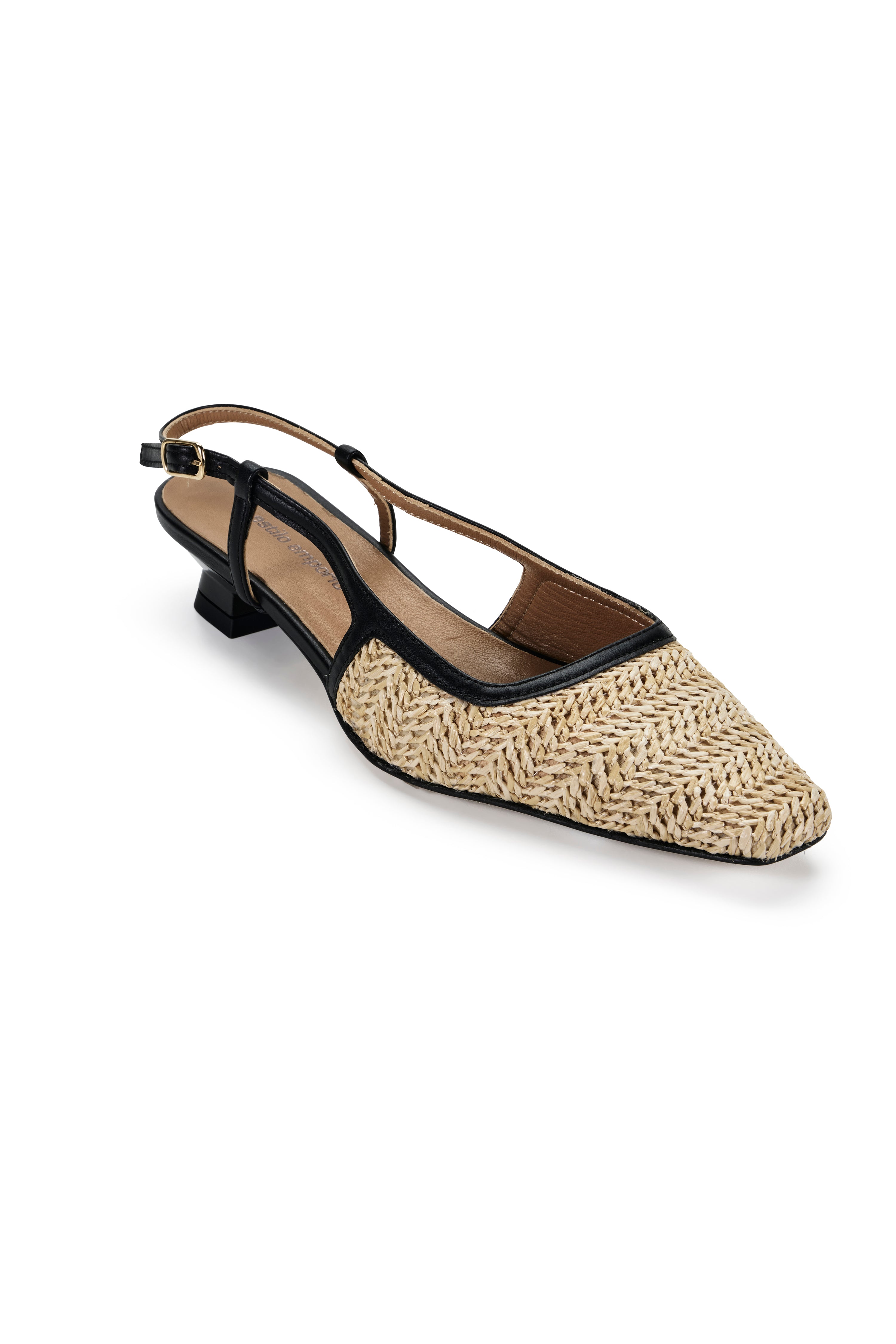 Milieu Raffia Mule - Raffia/Black